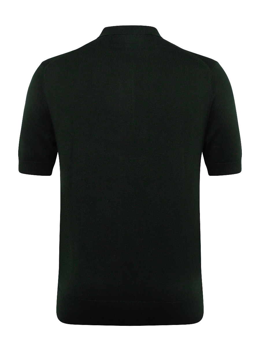 Fred Perry - COTTON KNITTED SHIRT - langärmlige strick-polohemden - night green - 2