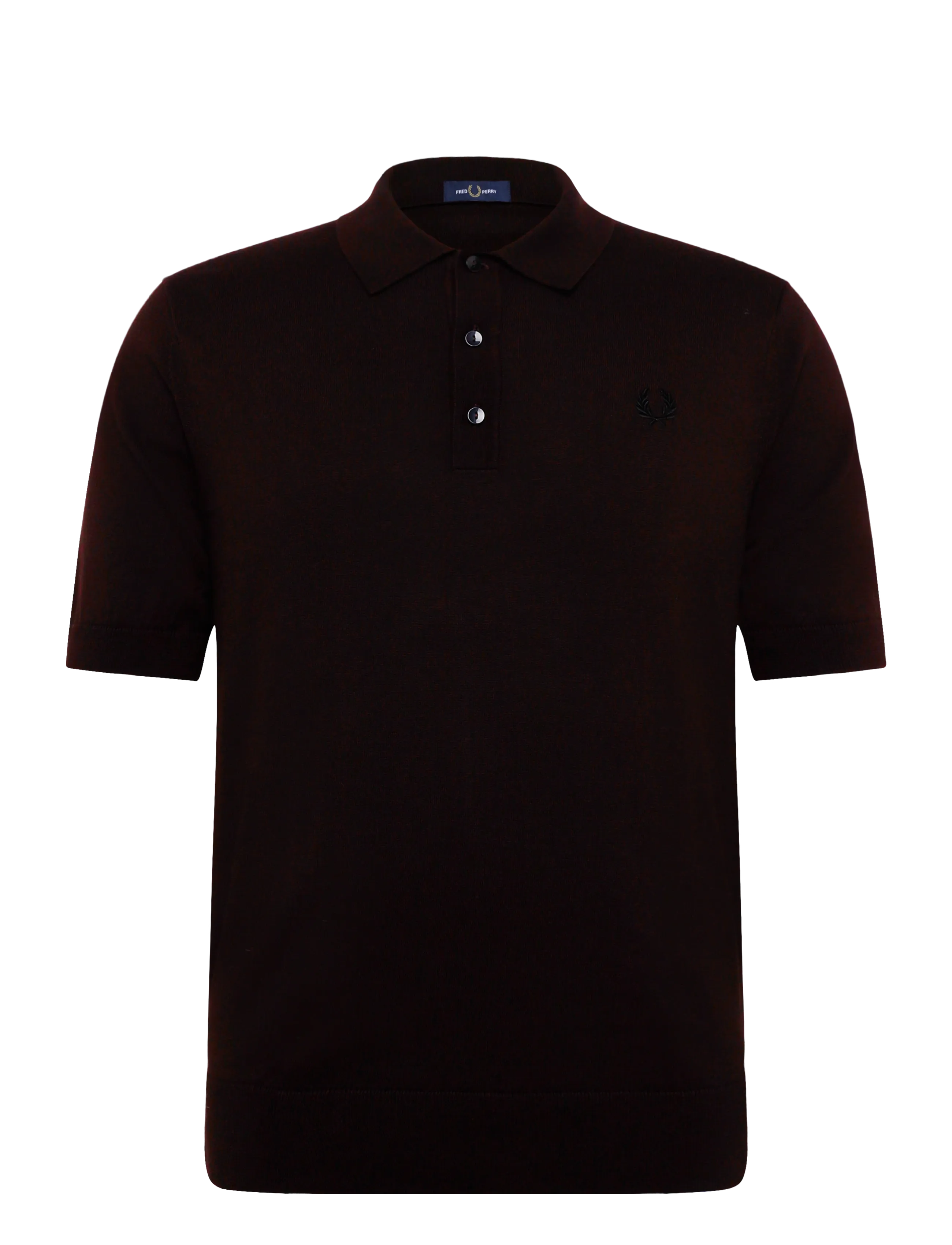 Fred Perry COTTON KNITTED SHIRT - Strik - RICH BROWN / brown