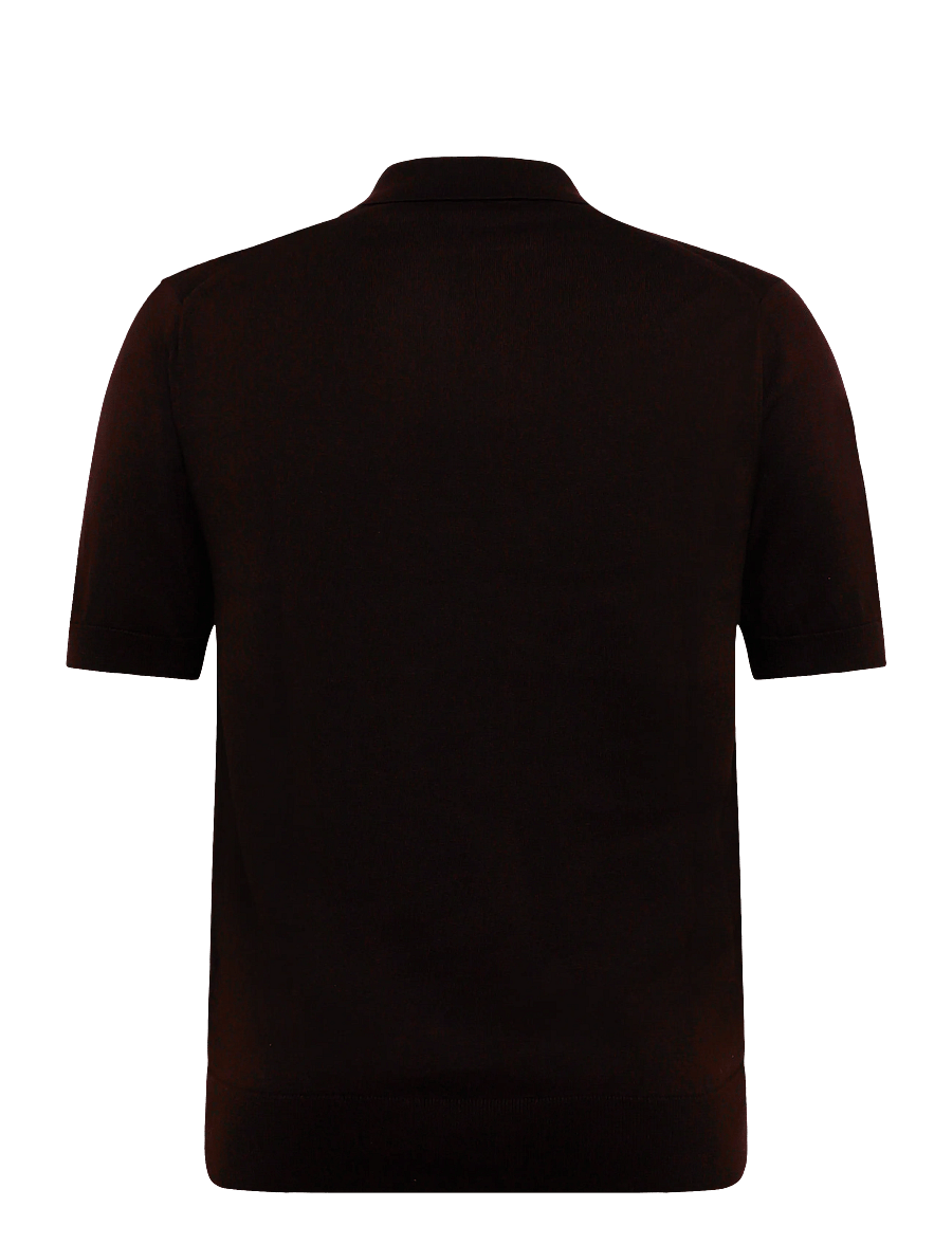 Fred Perry - COTTON KNITTED SHIRT - langärmlige strick-polohemden - rich brown - 2