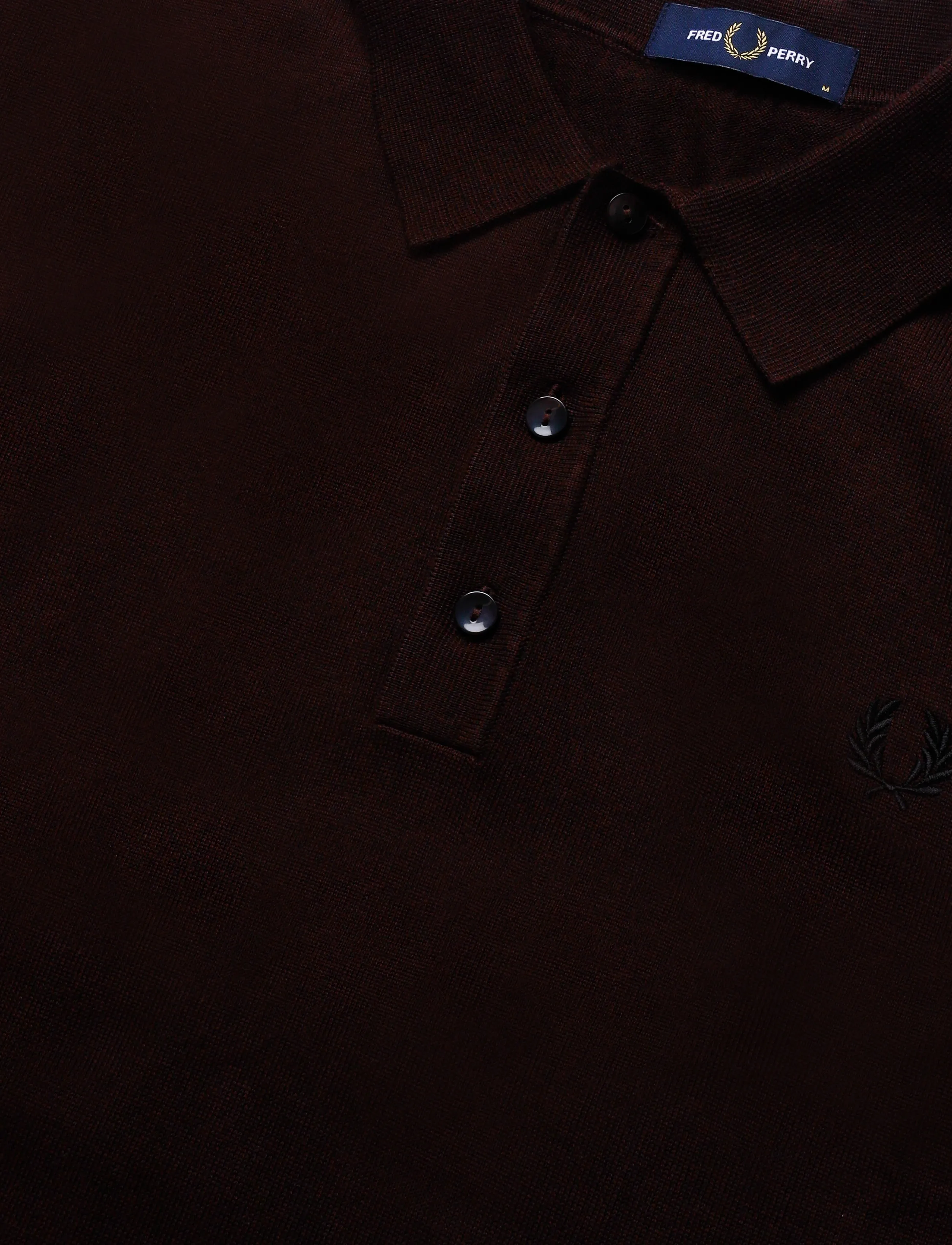 Fred Perry - COTTON KNITTED SHIRT - polostrik - rich brown - 4