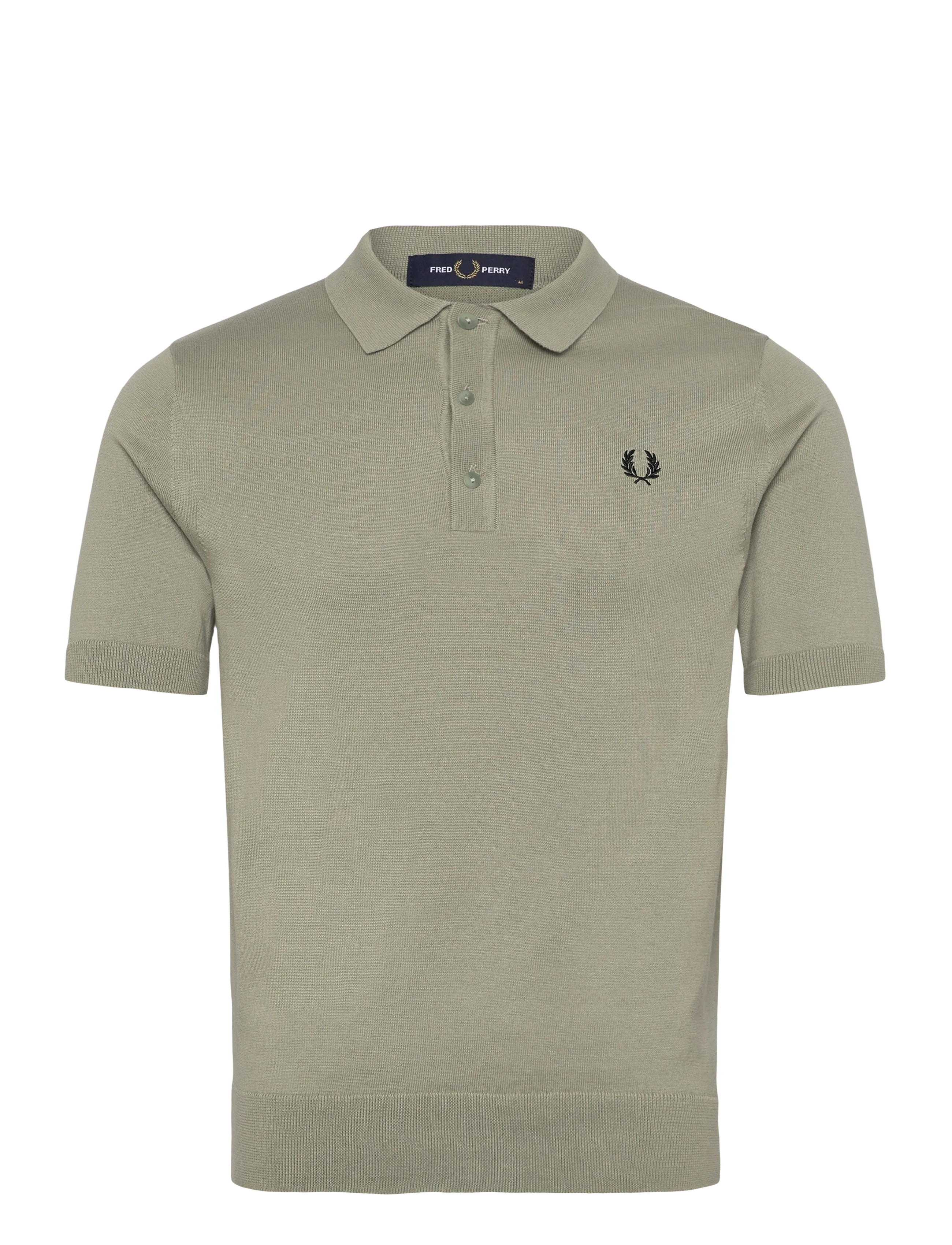 Fred Perry COTTON KNITTED SHIRT - Riided - SEAGRASS / khaki/green