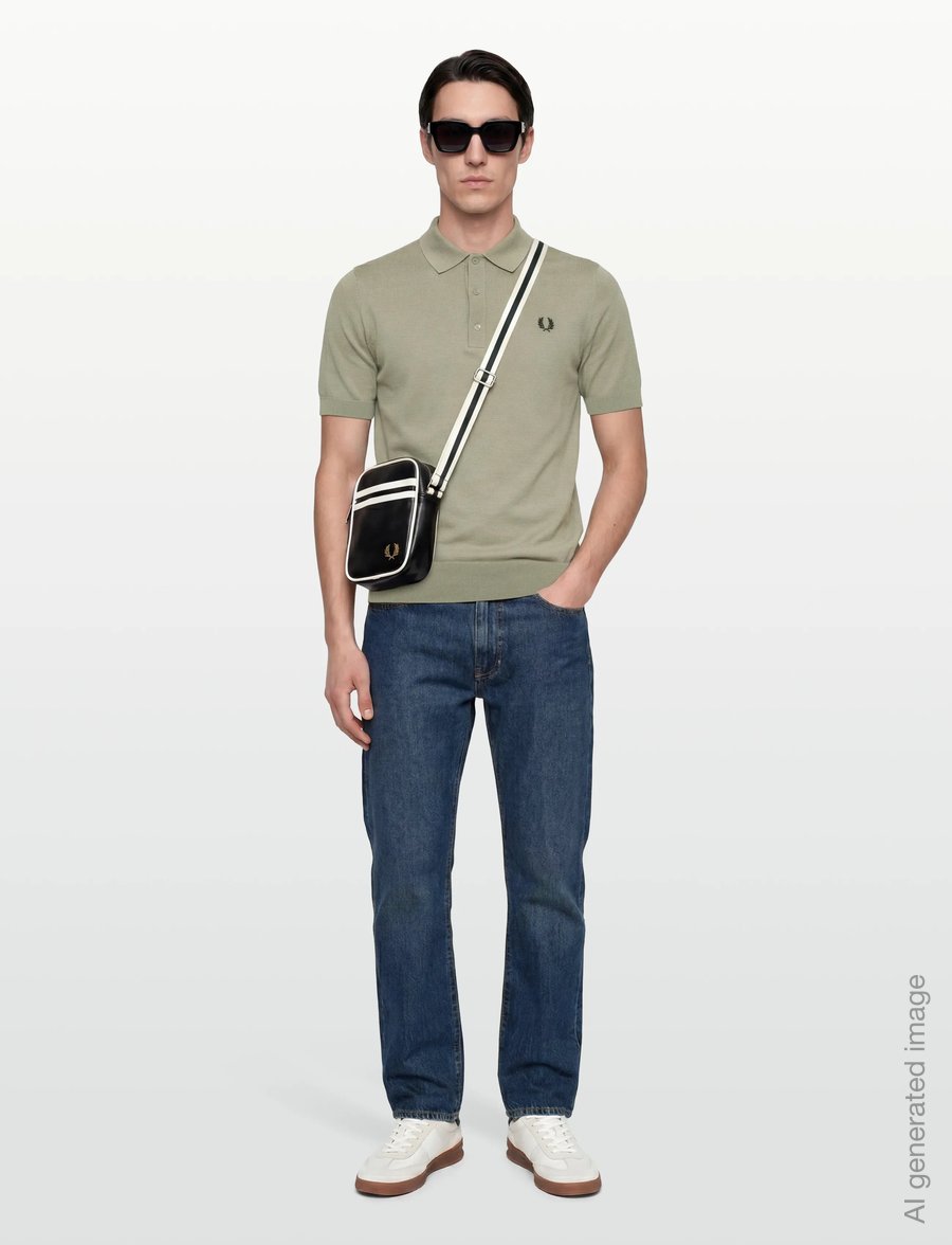 Fred Perry - COTTON KNITTED SHIRT - langärmlige strick-polohemden - seagrass - 0