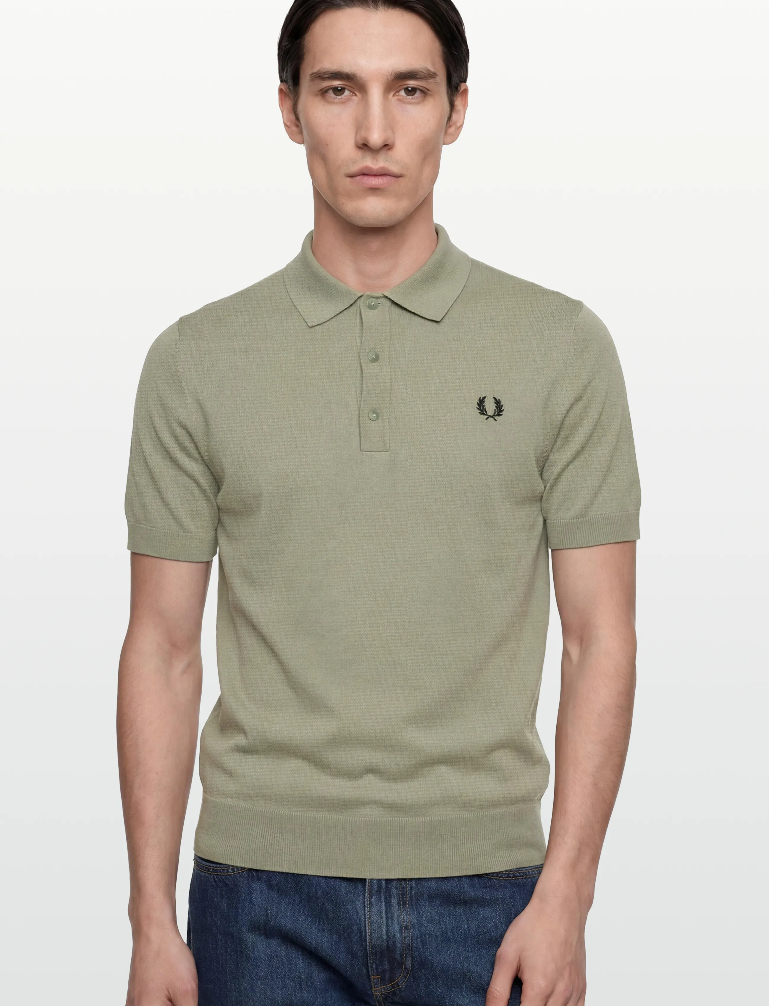 Fred Perry - COTTON KNITTED SHIRT - stickade pikéer - seagrass - 3