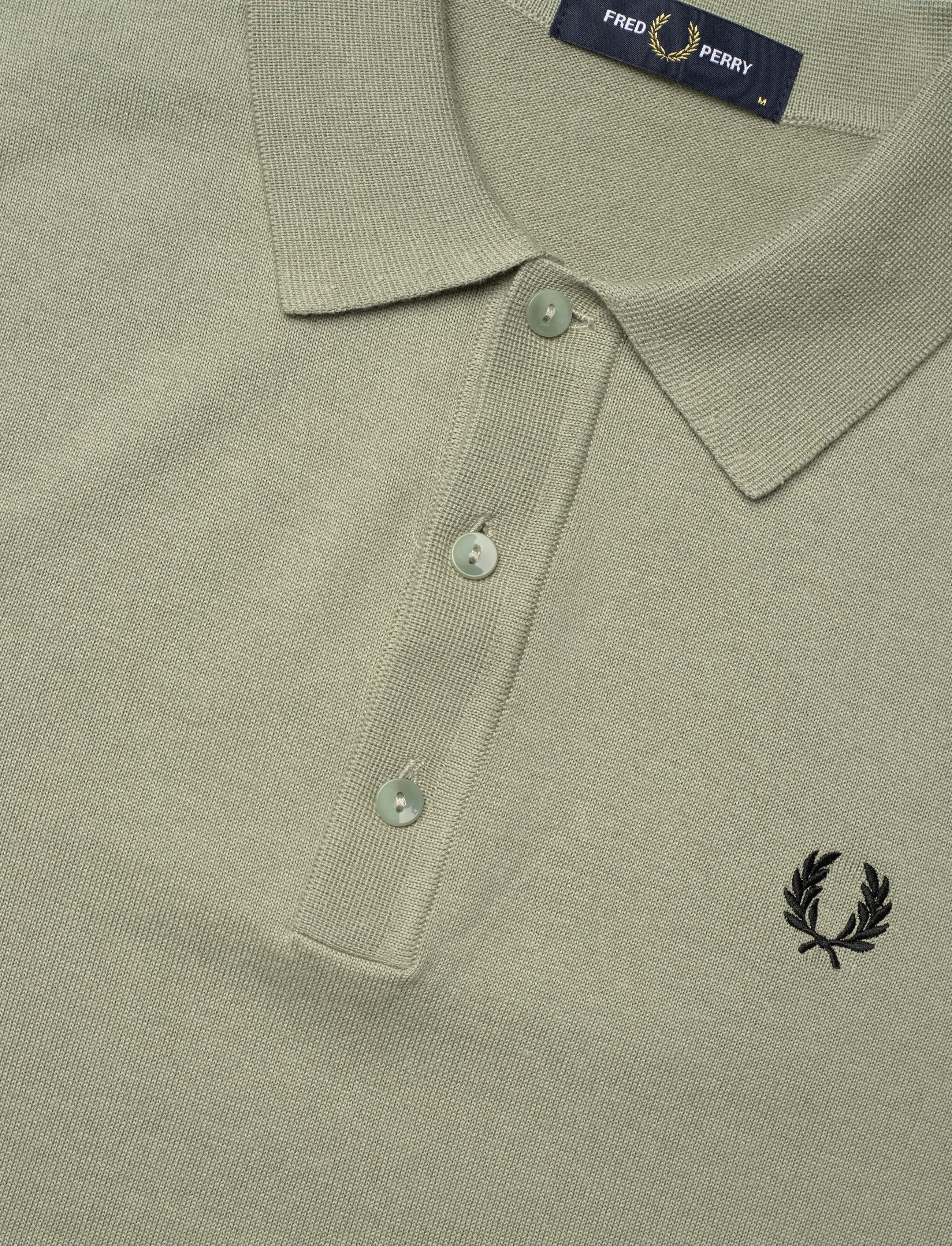 Fred Perry - COTTON KNITTED SHIRT - stickade pikéer - seagrass - 5