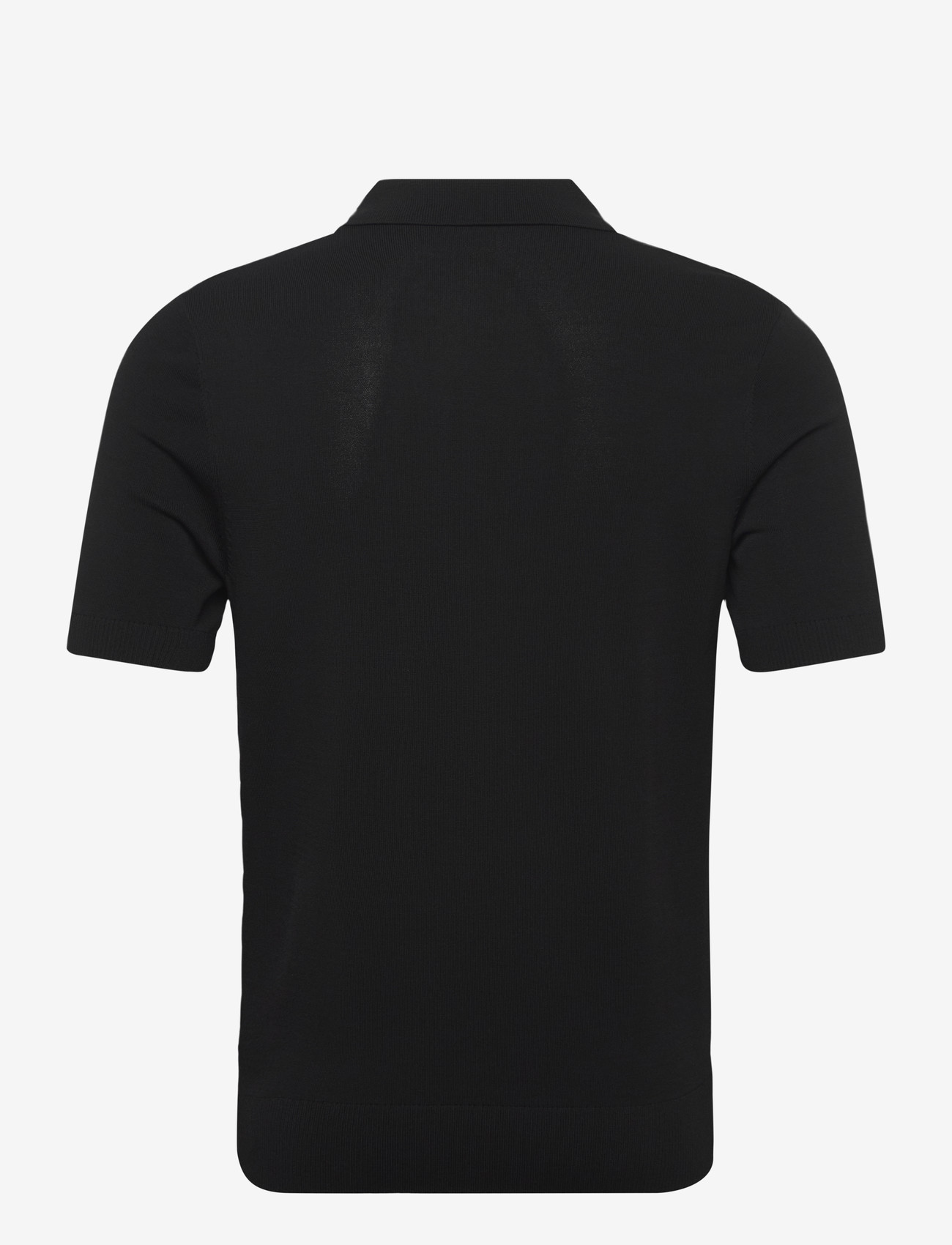 Fred Perry - CABLE KNITTED SHIRT - kootud polosärgid - black - 2