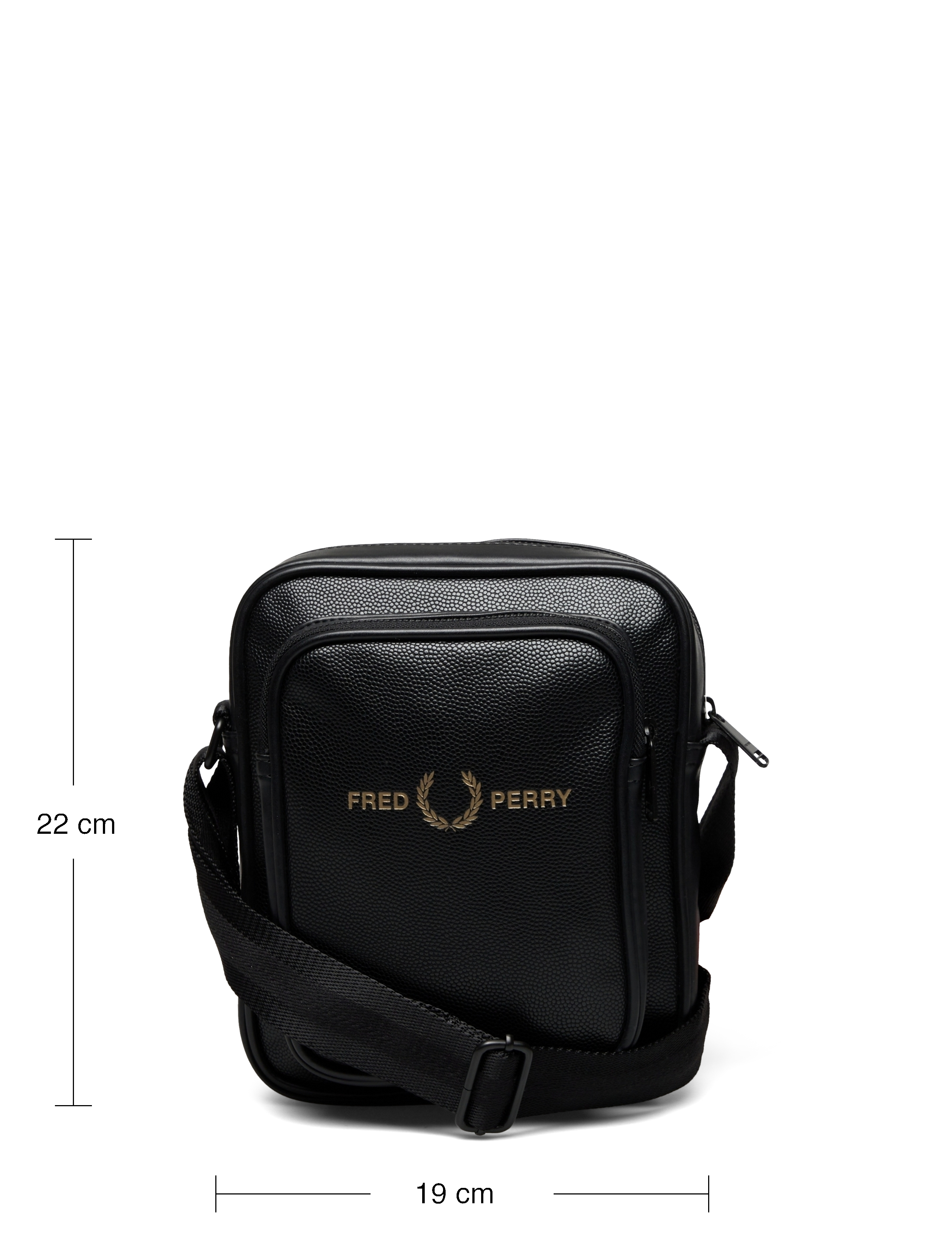 Fred Perry - SCOTCH GRAIN PU SIDE BAG - black - 4