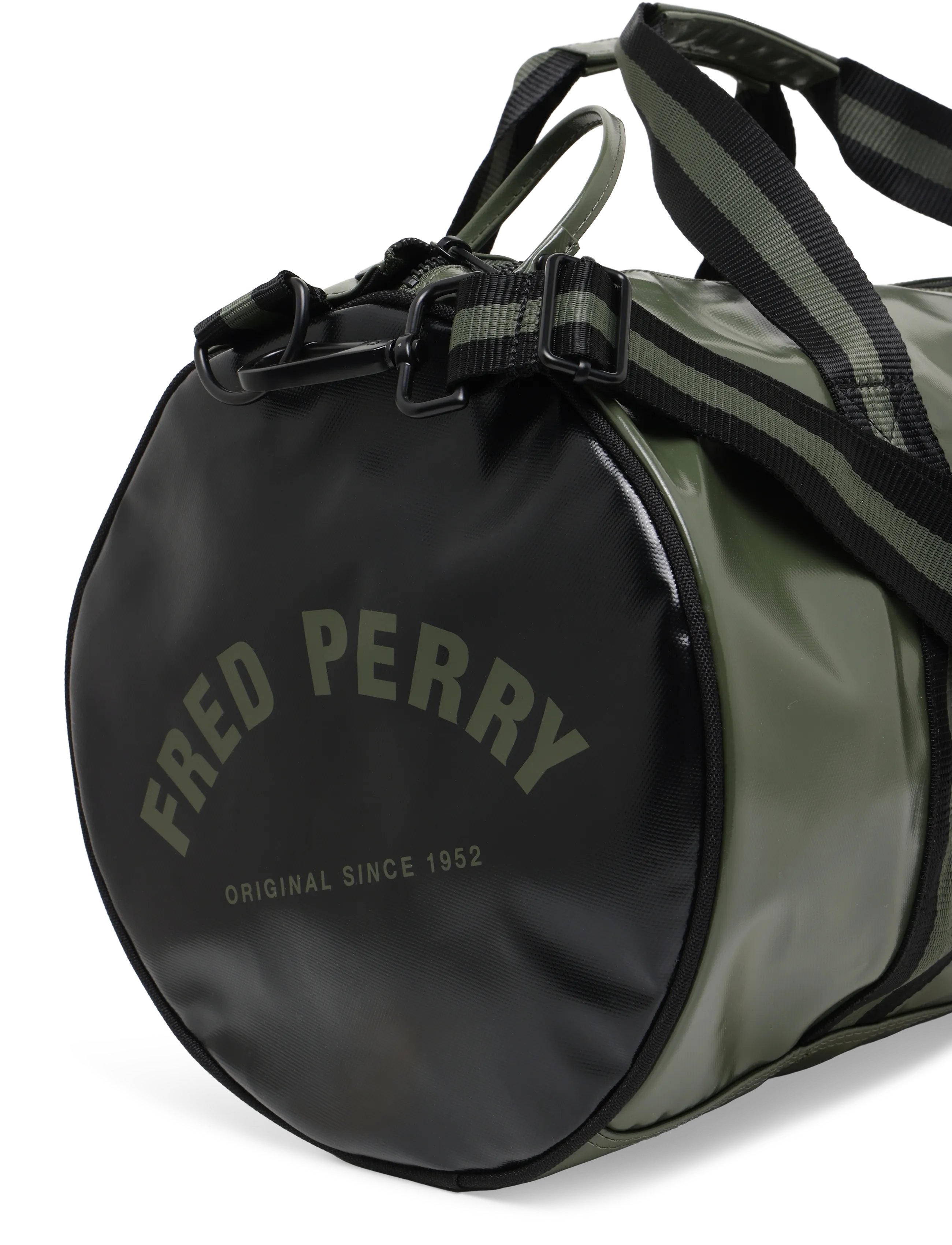 Fred Perry - CLASSIC BARREL BAG - Übernachtungstaschen - lrlwrthgreen/blk - 3