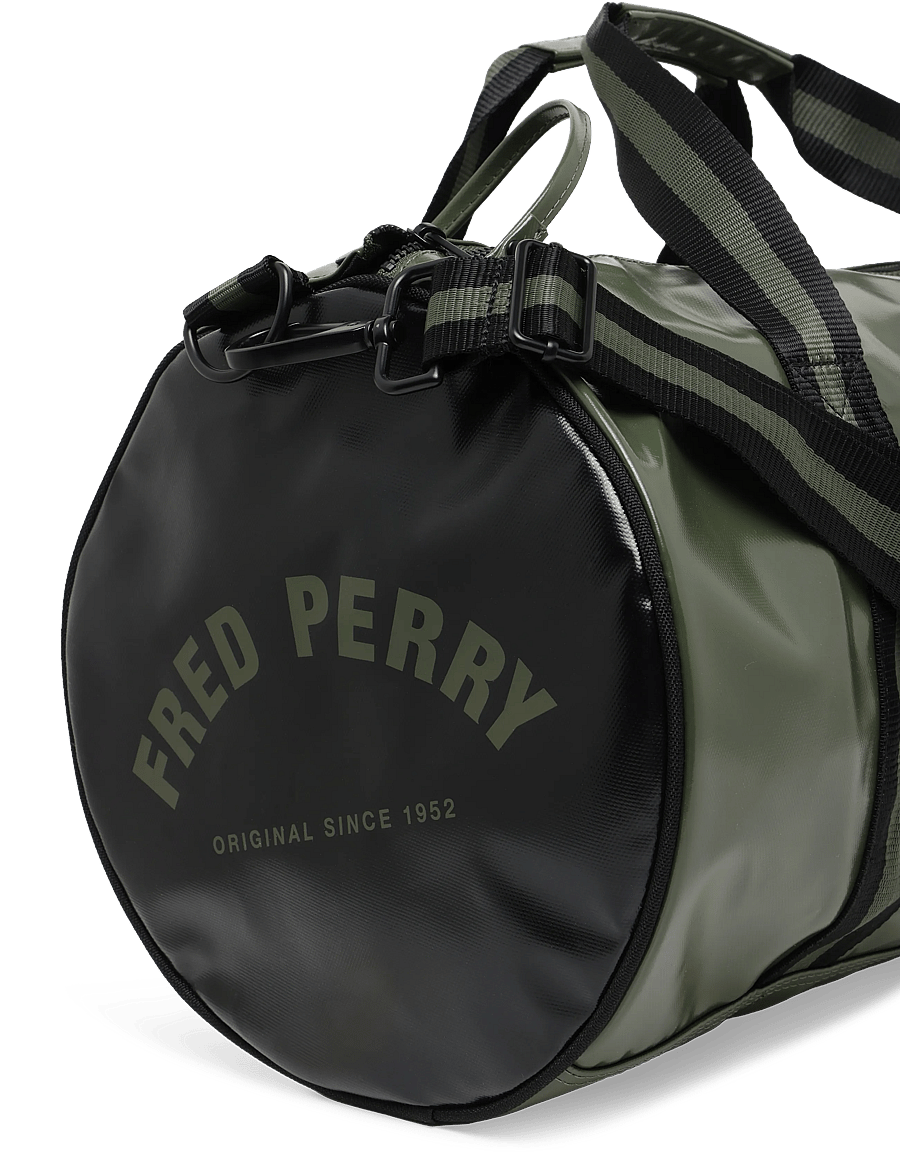 Fred Perry - CLASSIC BARREL BAG - Übernachtungstaschen - lrlwrthgreen/blk - 3
