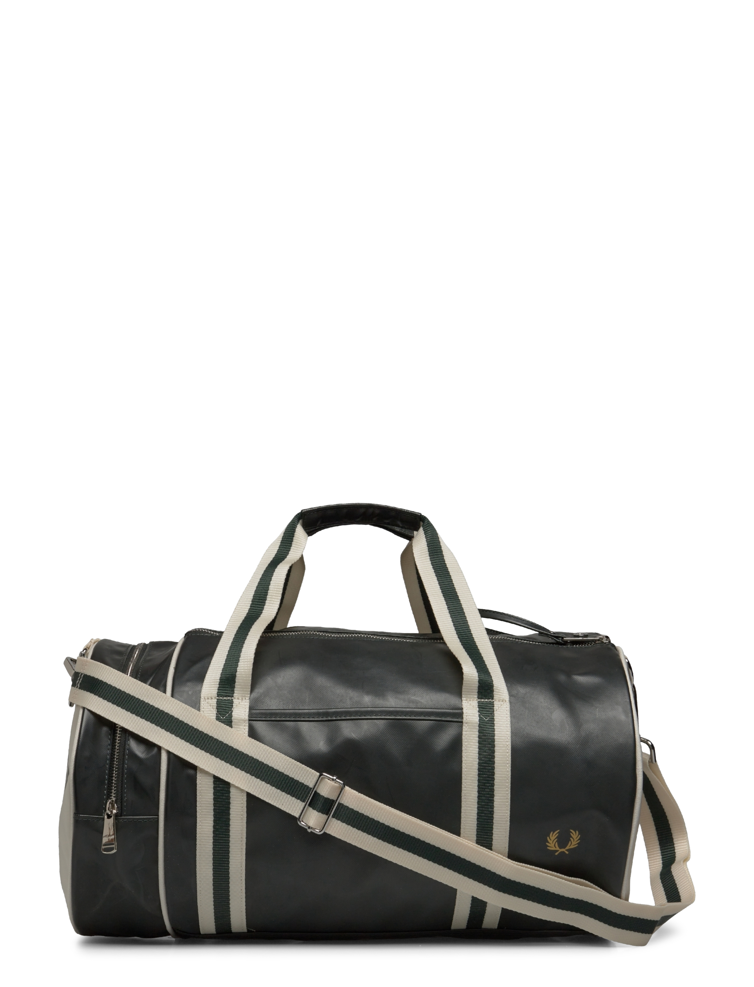 Fred Perry CLASSIC BARREL BAG - Fred Perry - NIGHT GREEN/ECRU / black