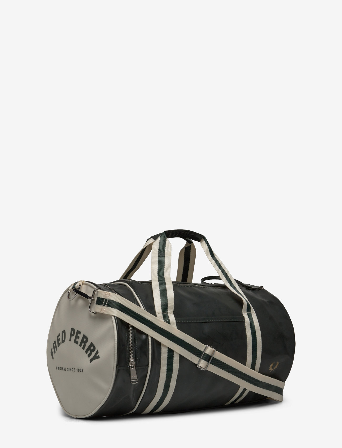 Fred Perry - CLASSIC BARREL BAG - overnight bags - night green/ecru - 2
