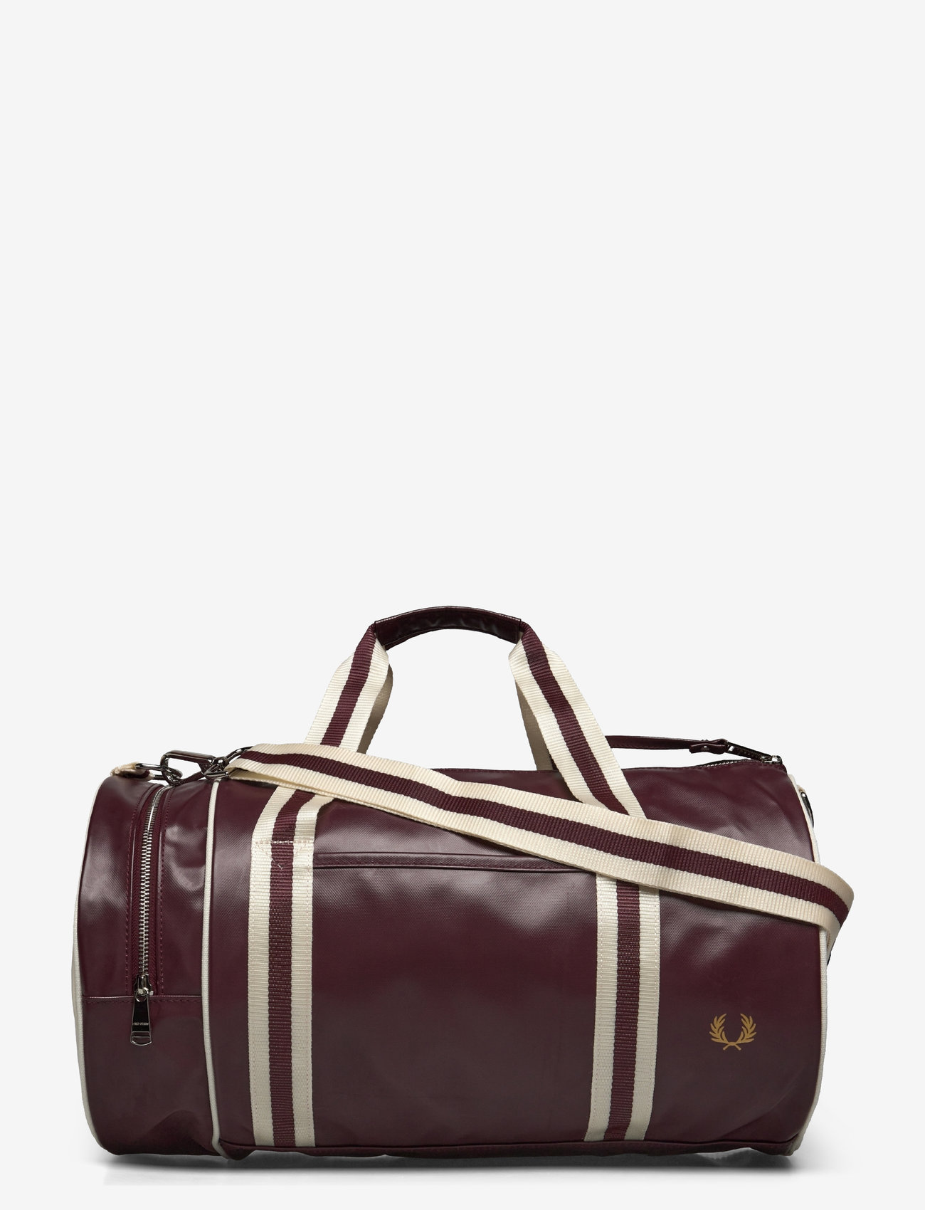 Fred Perry - CLASSIC BARREL BAG - overnight bags - oxblood/ ecru - 0