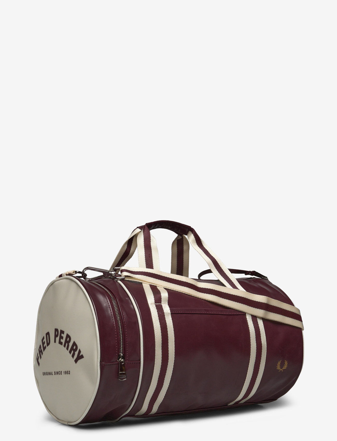 Fred Perry - CLASSIC BARREL BAG - overnight bags - oxblood/ ecru - 2