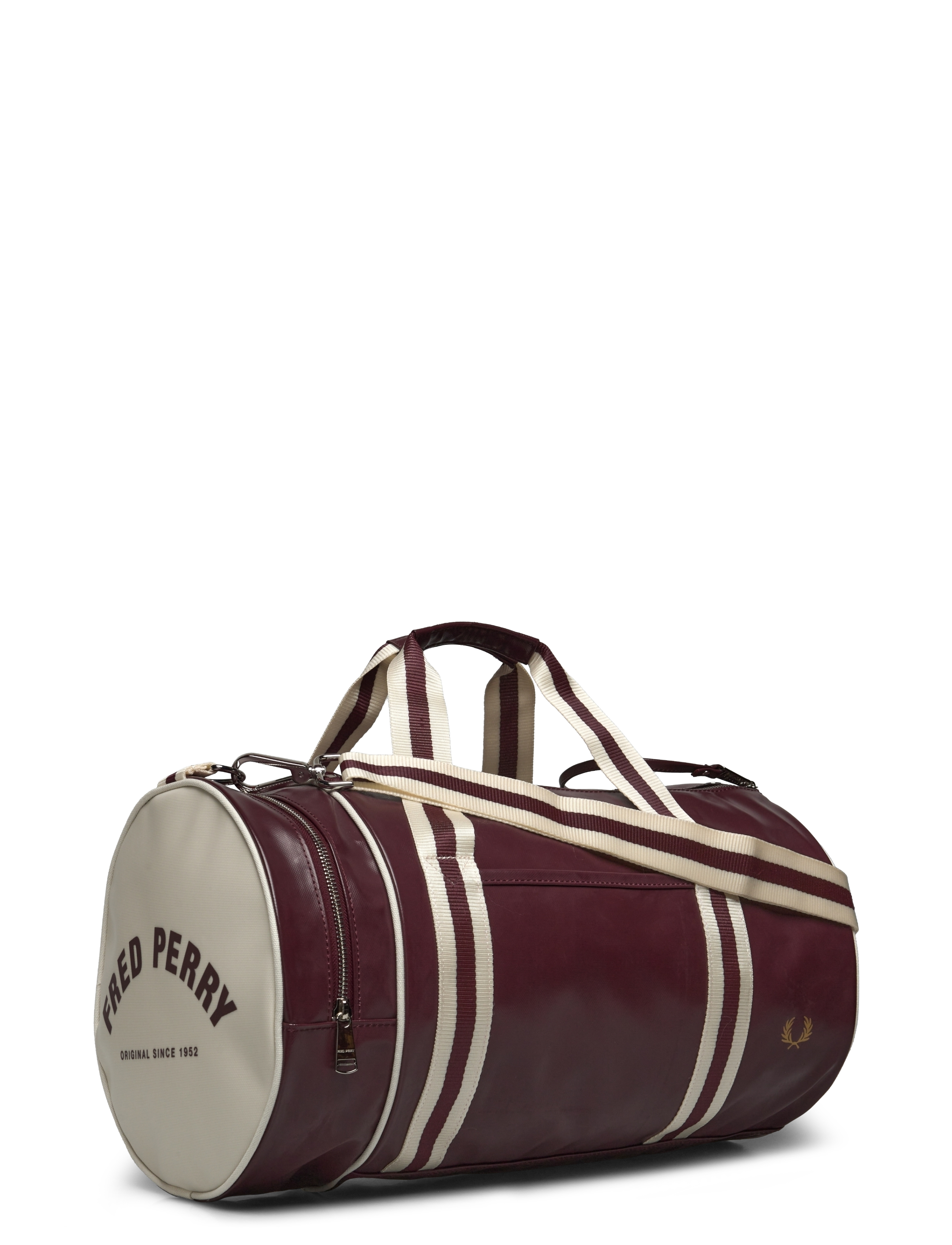 Fred Perry - CLASSIC BARREL BAG - weekendtasker - oxblood/ ecru - 2