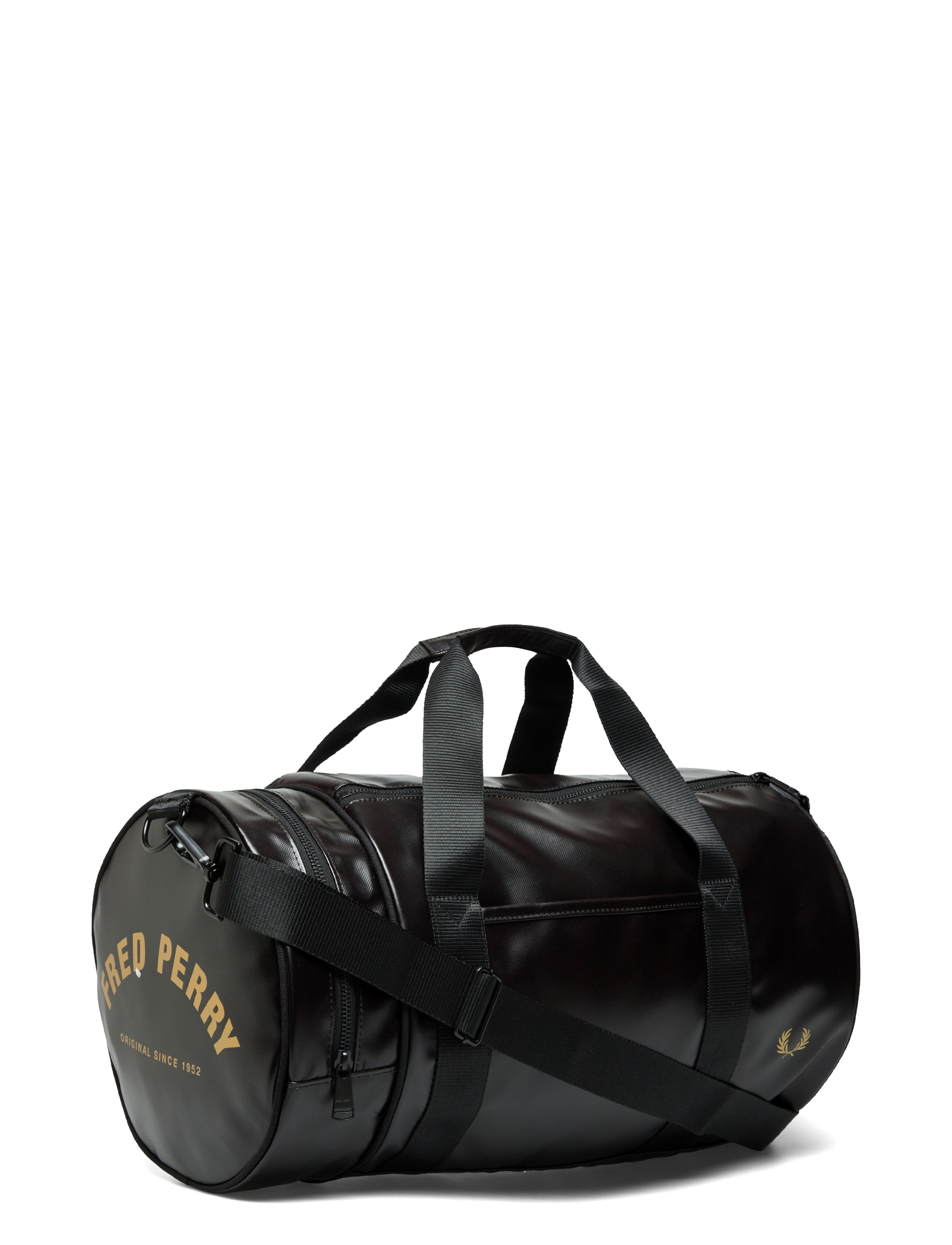 Fred Perry - TONAL CLASSIC BARREL BAG - black/gold - 2