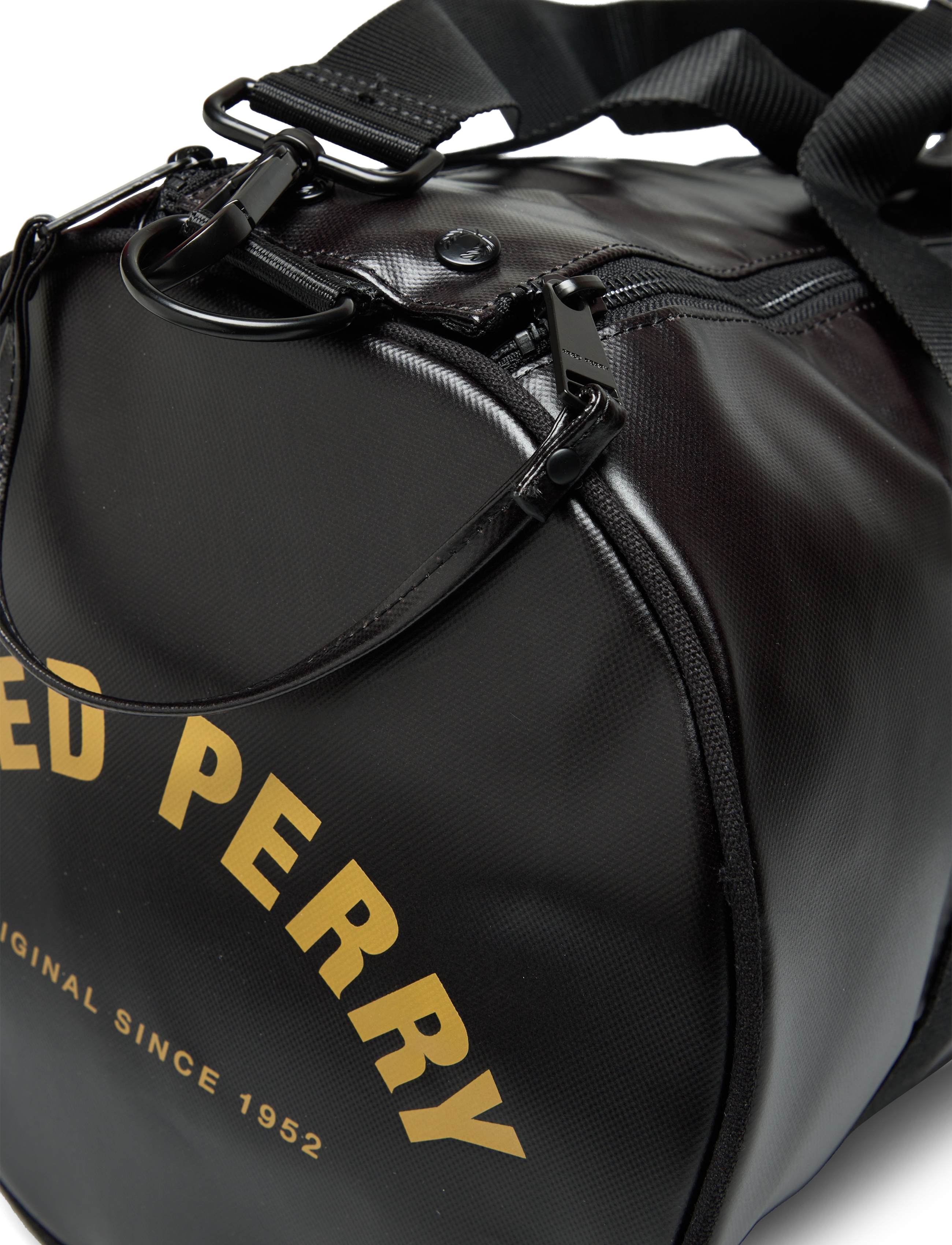 Fred Perry - TONAL CLASSIC BARREL BAG - black/gold - 3