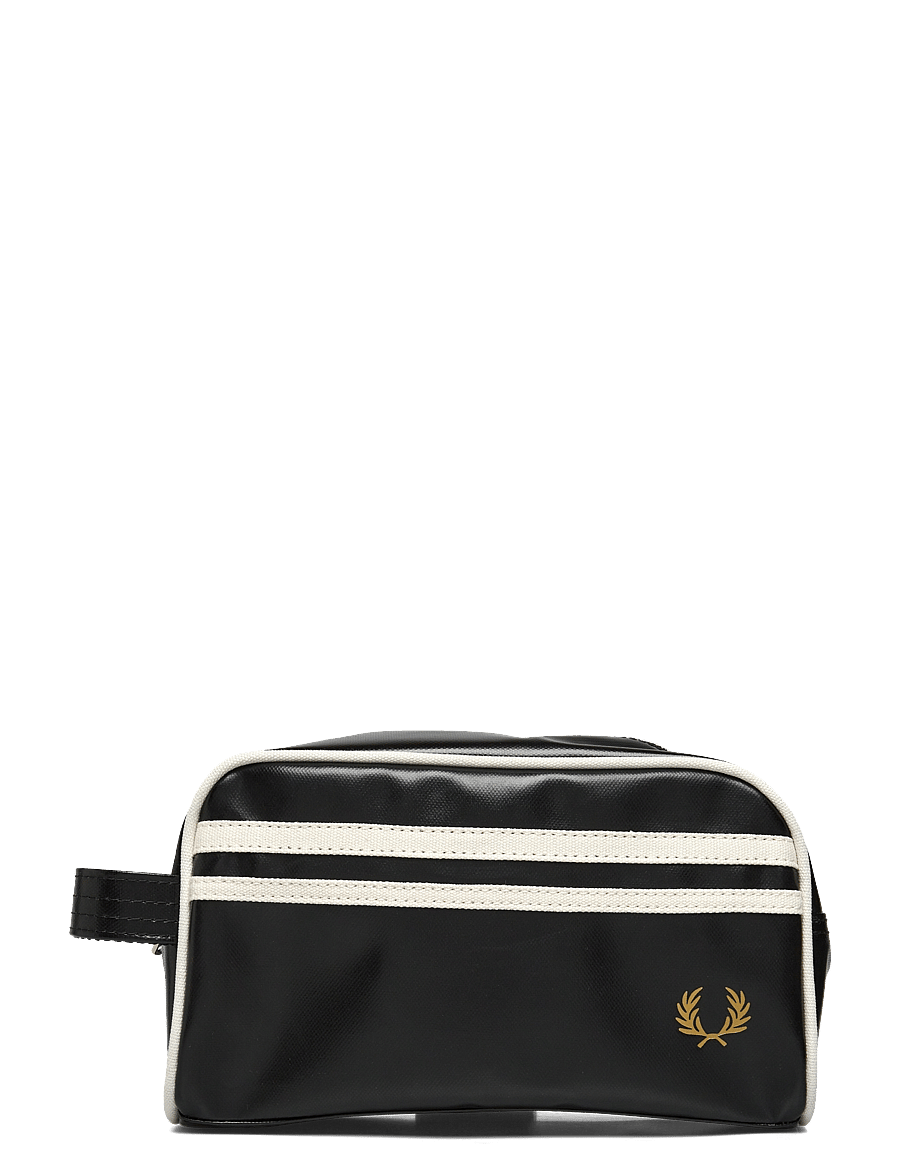 Fred Perry - COATED POLYESTER WASH BAG - nach anlass kaufen - black/ ecru - 0