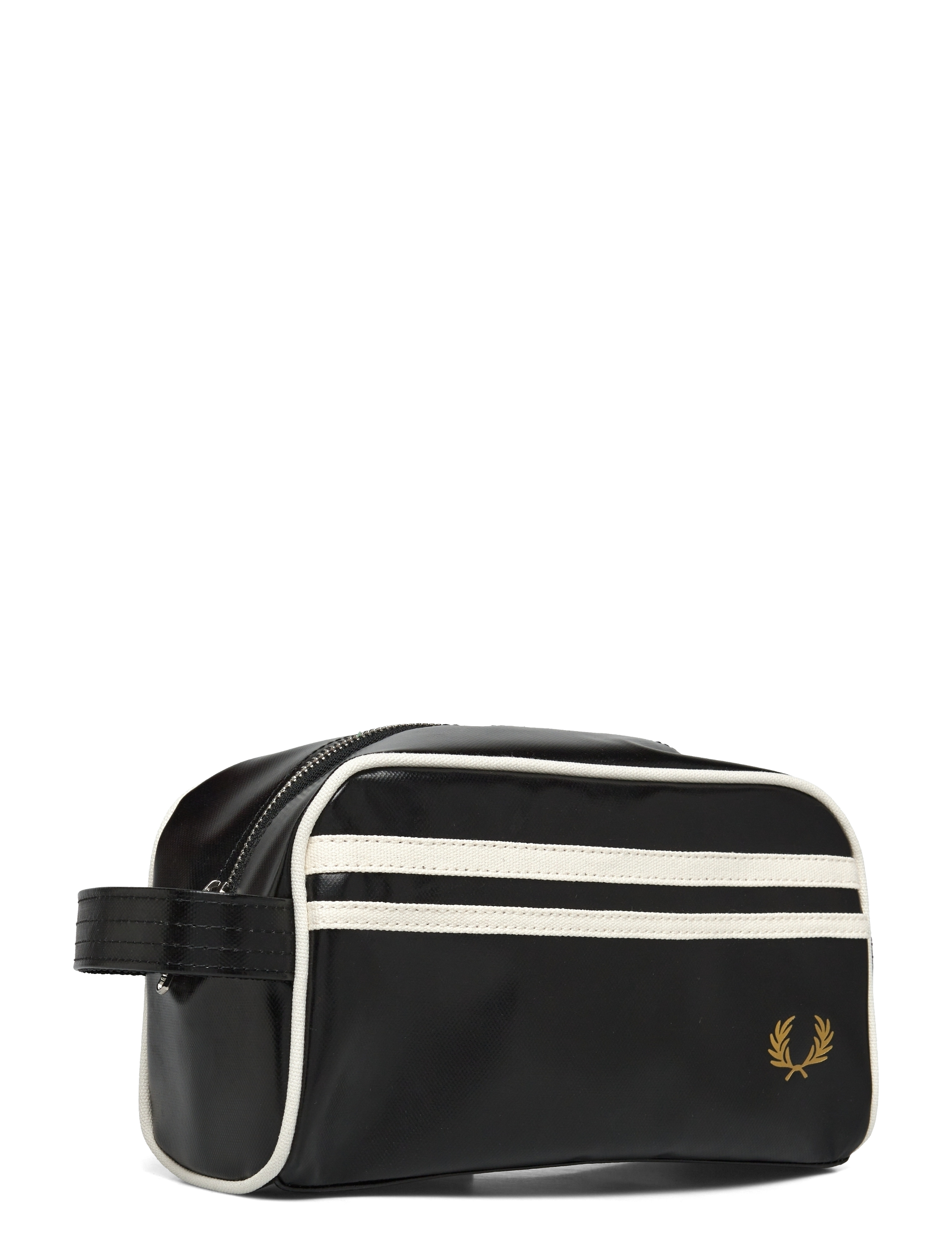 Fred Perry - COATED POLYESTER WASH BAG - toilettasker - black/ ecru - 2