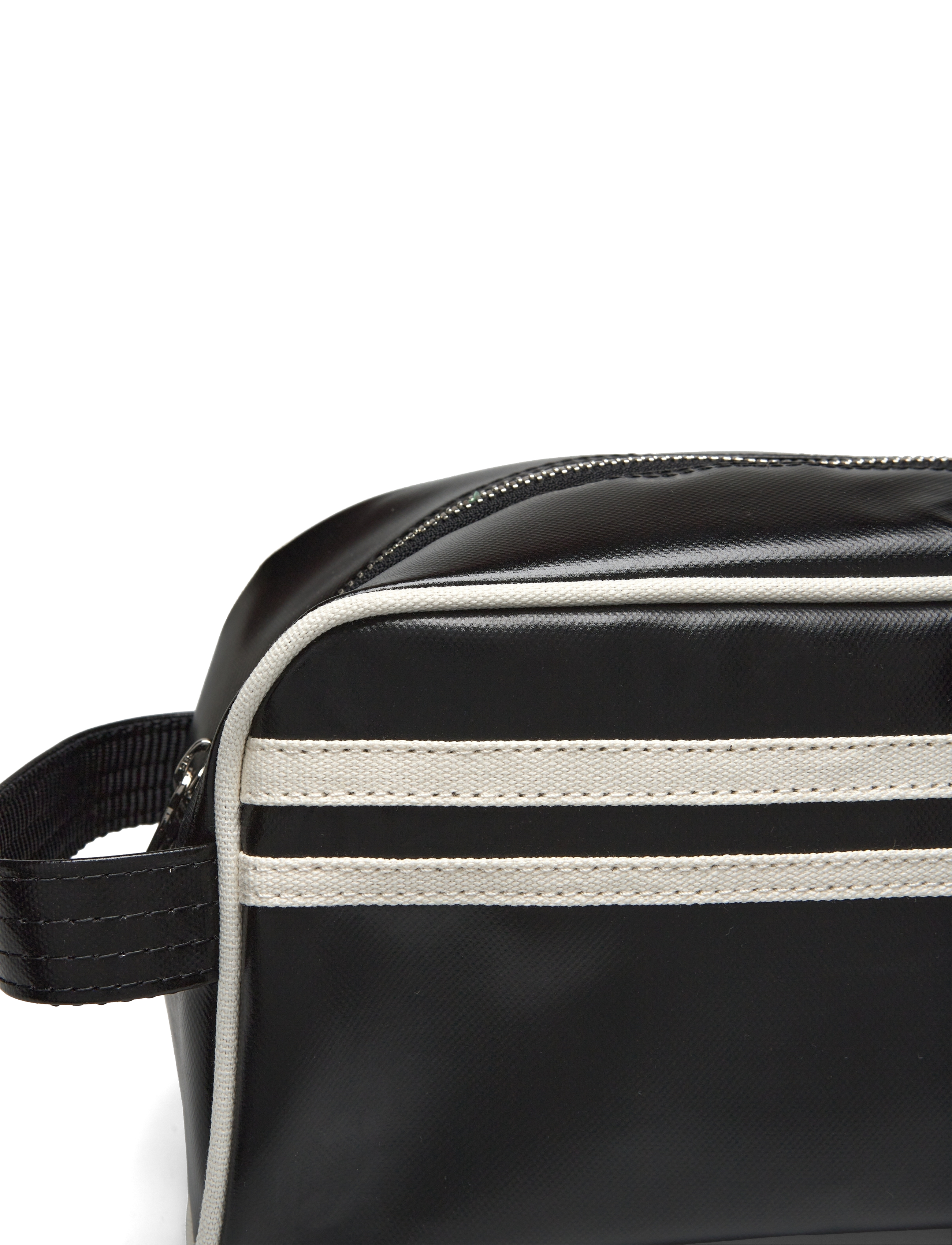 Fred Perry - COATED POLYESTER WASH BAG - toilettasker - black/ ecru - 3