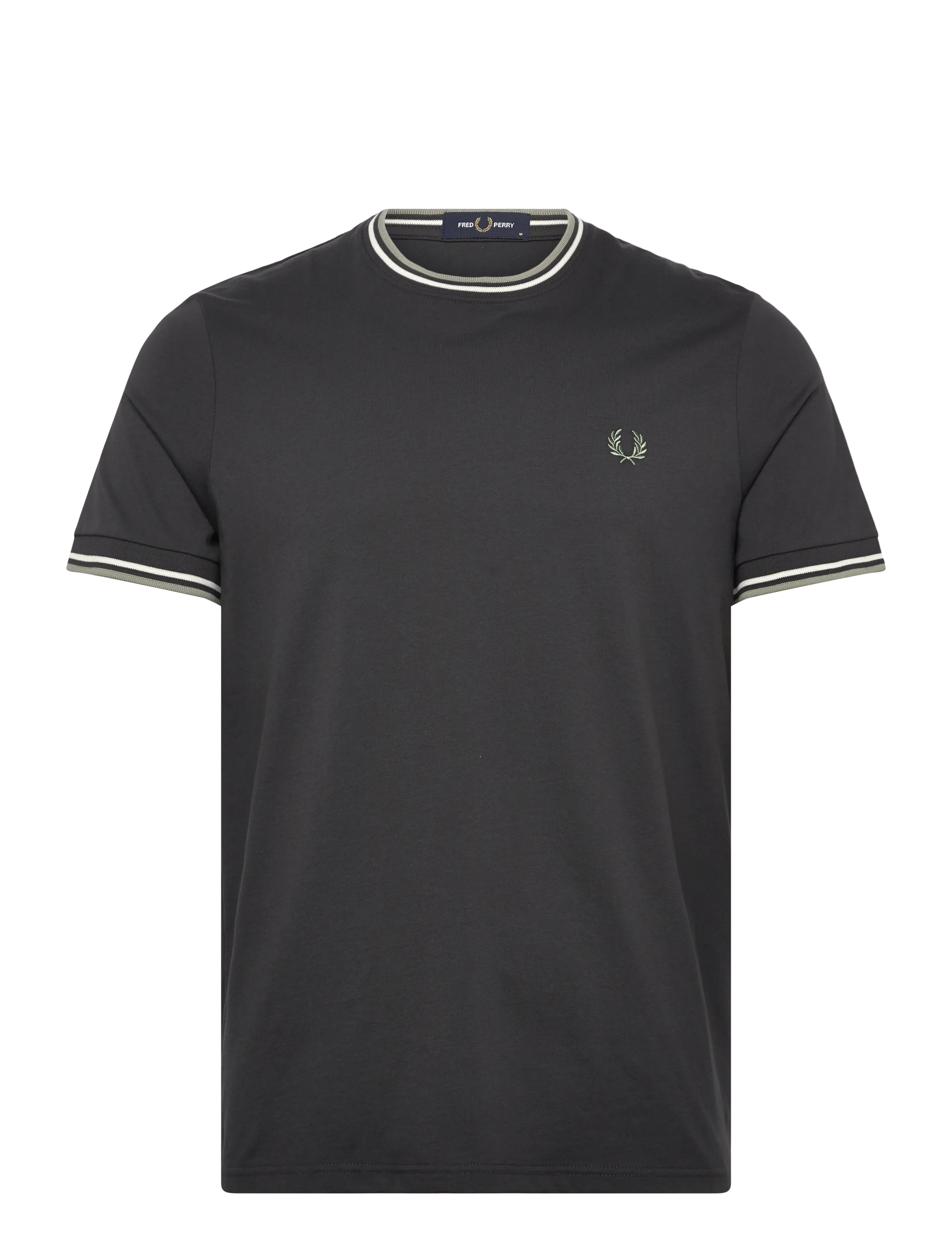 Fred Perry TWIN TIPPED T-SHIRT - Tøj - ANCGY/EC/SGRS / khaki/green