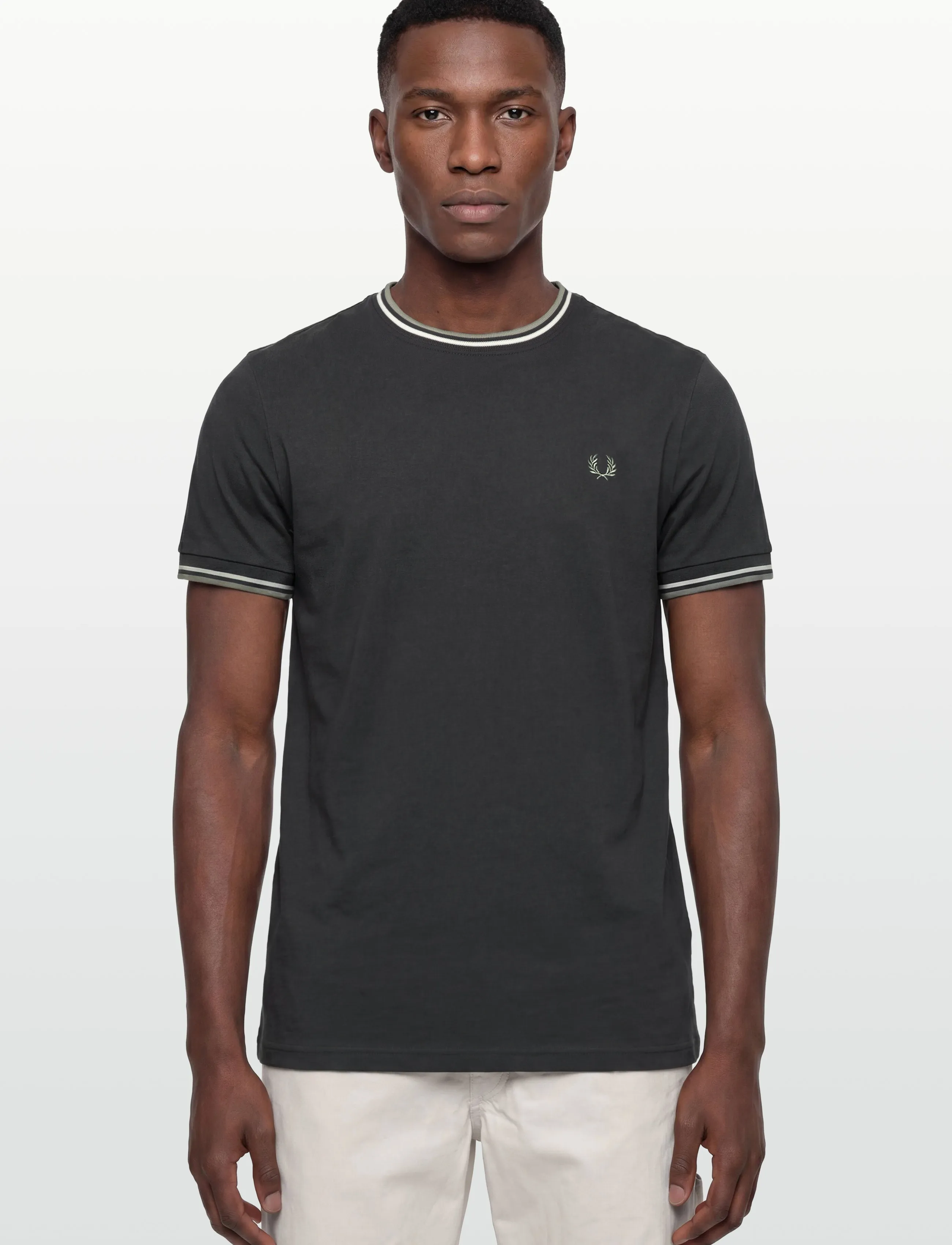 Fred Perry - TWIN TIPPED T-SHIRT - kortærmede t-shirts - ancgy/ec/sgrs - 3