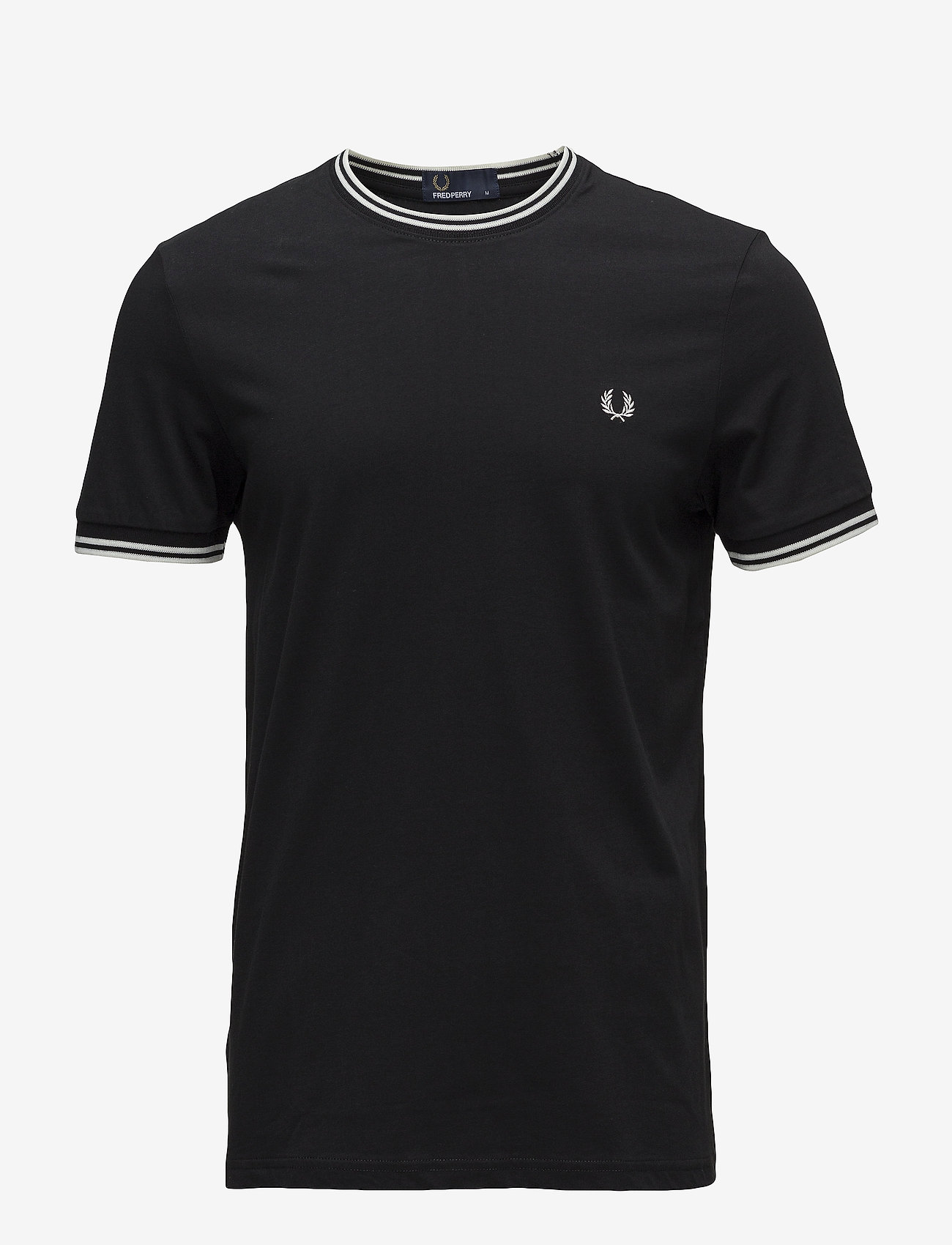 Fred Perry - TWIN TIPPED T-SHIRT - kortærmede t-shirts - black - 1