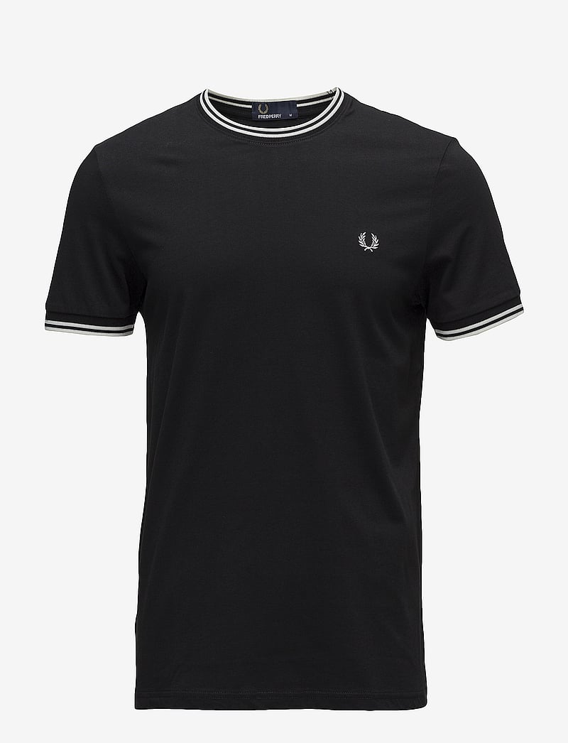 Fred Perry - TWIN TIPPED T-SHIRT - kortermede t-skjorter - black - 1