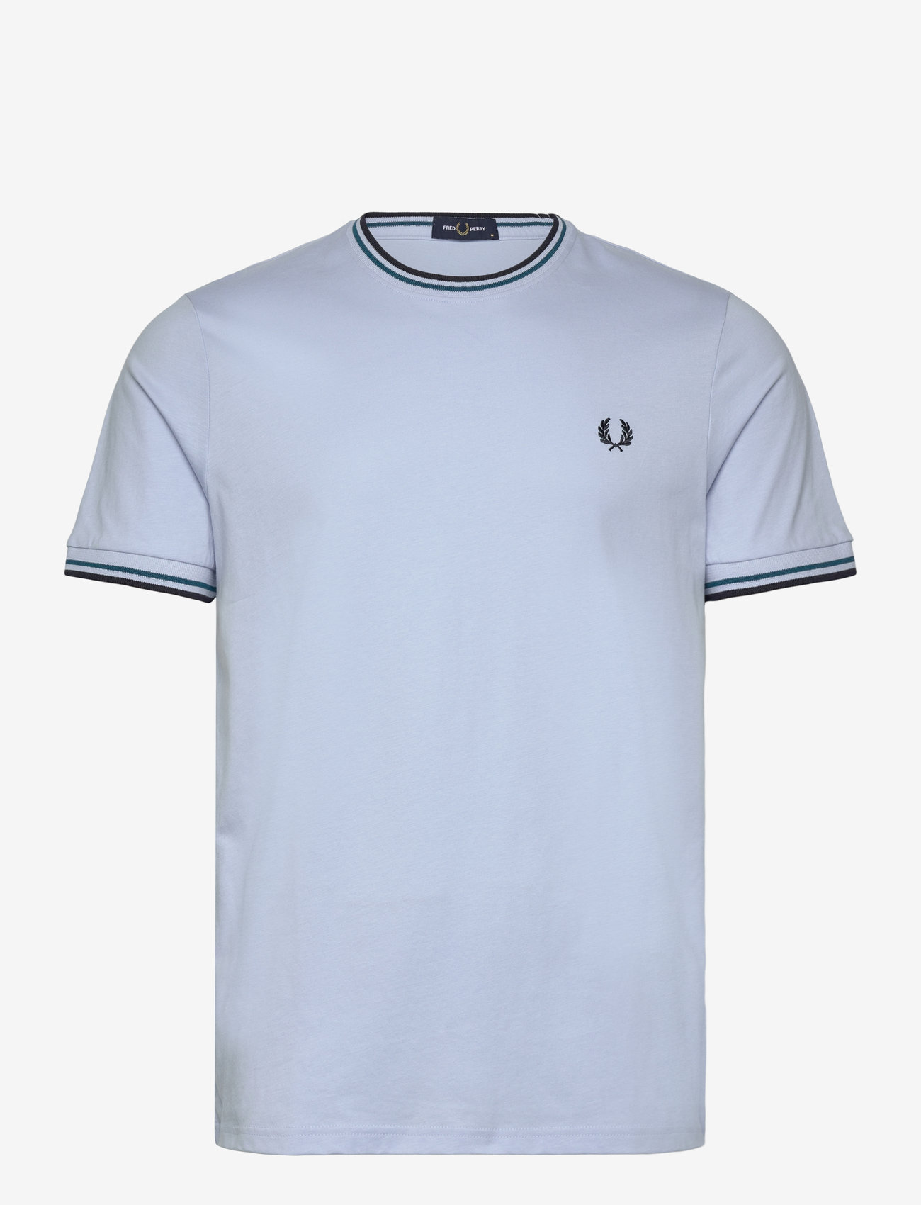 Fred Perry - TWIN TIPPED T-SHIRT - krótki rękaw - lghsmo/ptrbl/ny - 0