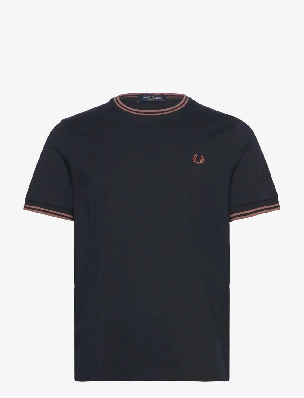 Fred Perry - TWIN TIPPED T-SHIRT - t-shirts - navy/cinnamon - 0
