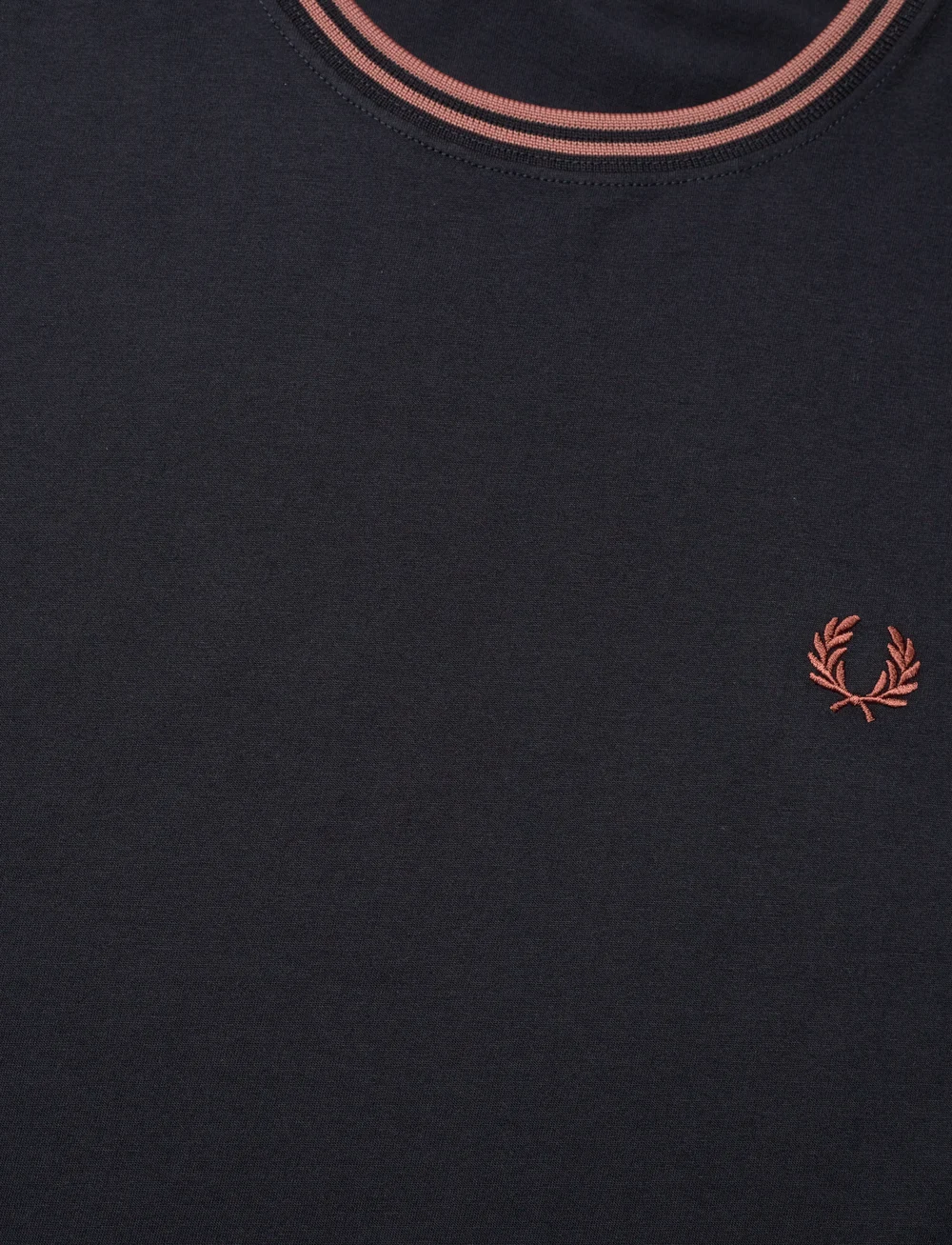 Fred Perry - TWIN TIPPED T-SHIRT - t-shirts - navy/cinnamon - 2