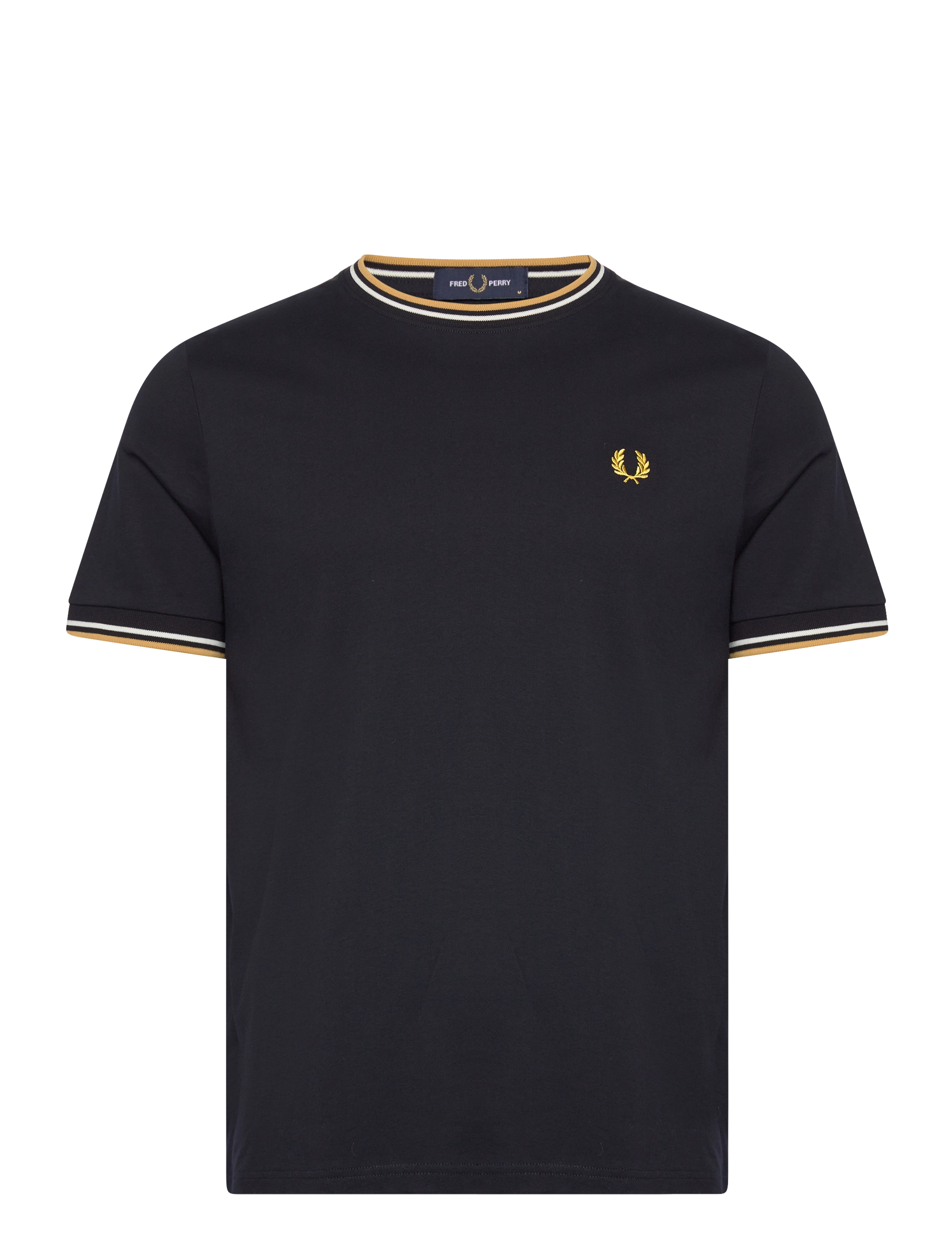 Fred Perry TWIN TIPPED T-SHIRT - Tøj - NAVY/ECRU/HONEYCOMB / navy
