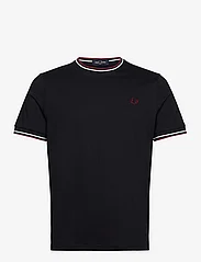 Fred Perry - TWIN TIPPED T-SHIRT - basic t-shirts - nvy/swht/bntred - 0