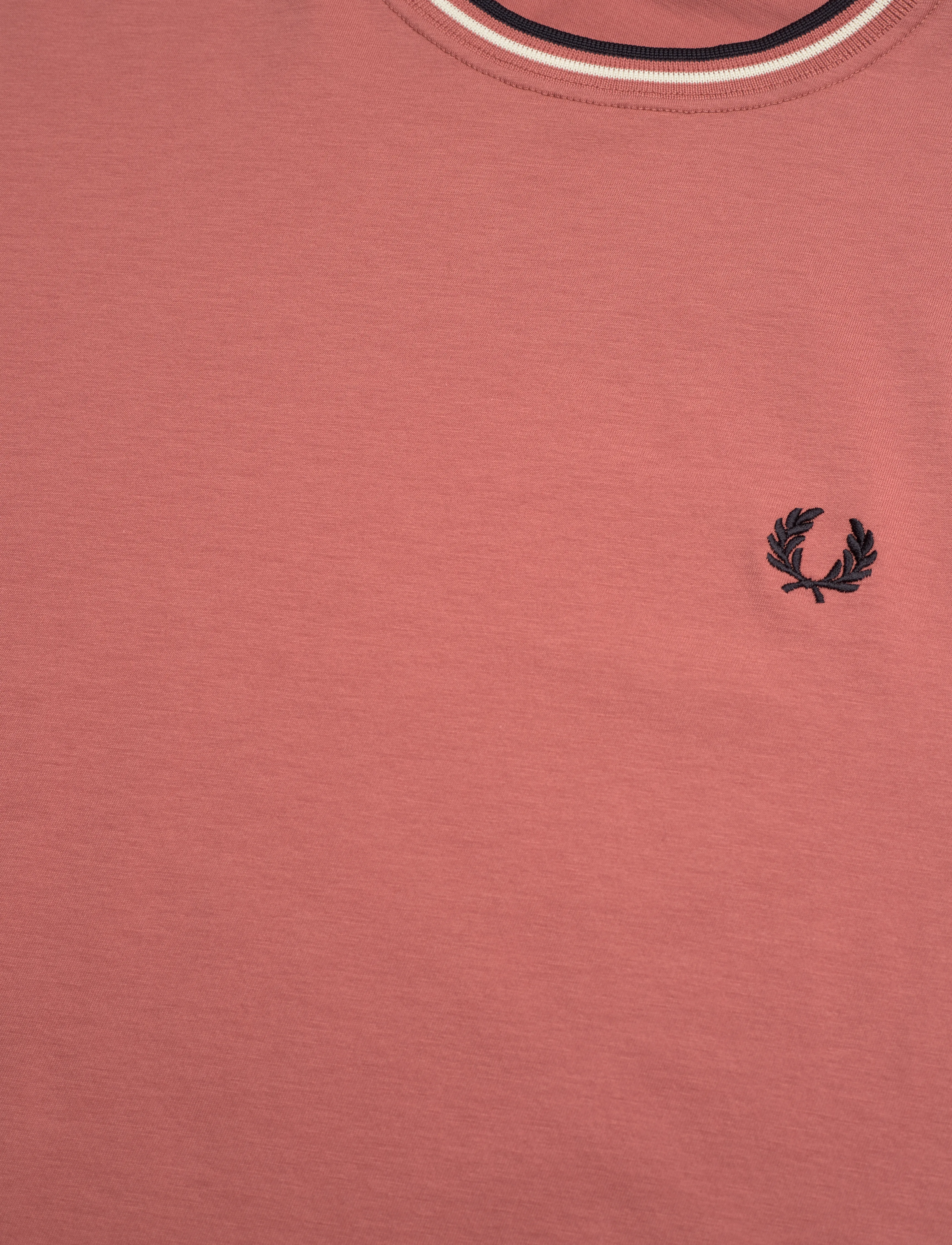 Fred Perry - TWIN TIPPED T-SHIRT - kortærmede t-shirts - pttpnk/ecru/navy - 2