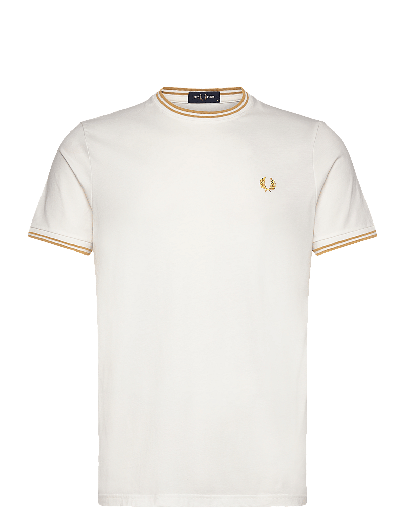 Fred Perry - TWIN TIPPED T-SHIRT - kurzärmelig - snwhite/hnycomb - 0