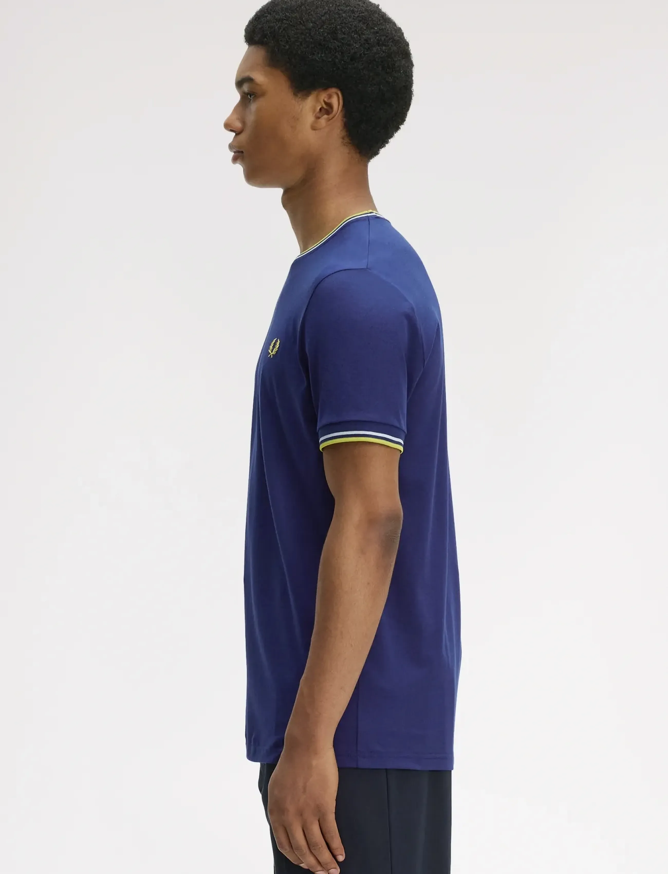 Fred Perry - TWIN TIPPED T-SHIRT - lühikeste varrukatega t-särgid - french navy / dusky blue / cit - 3