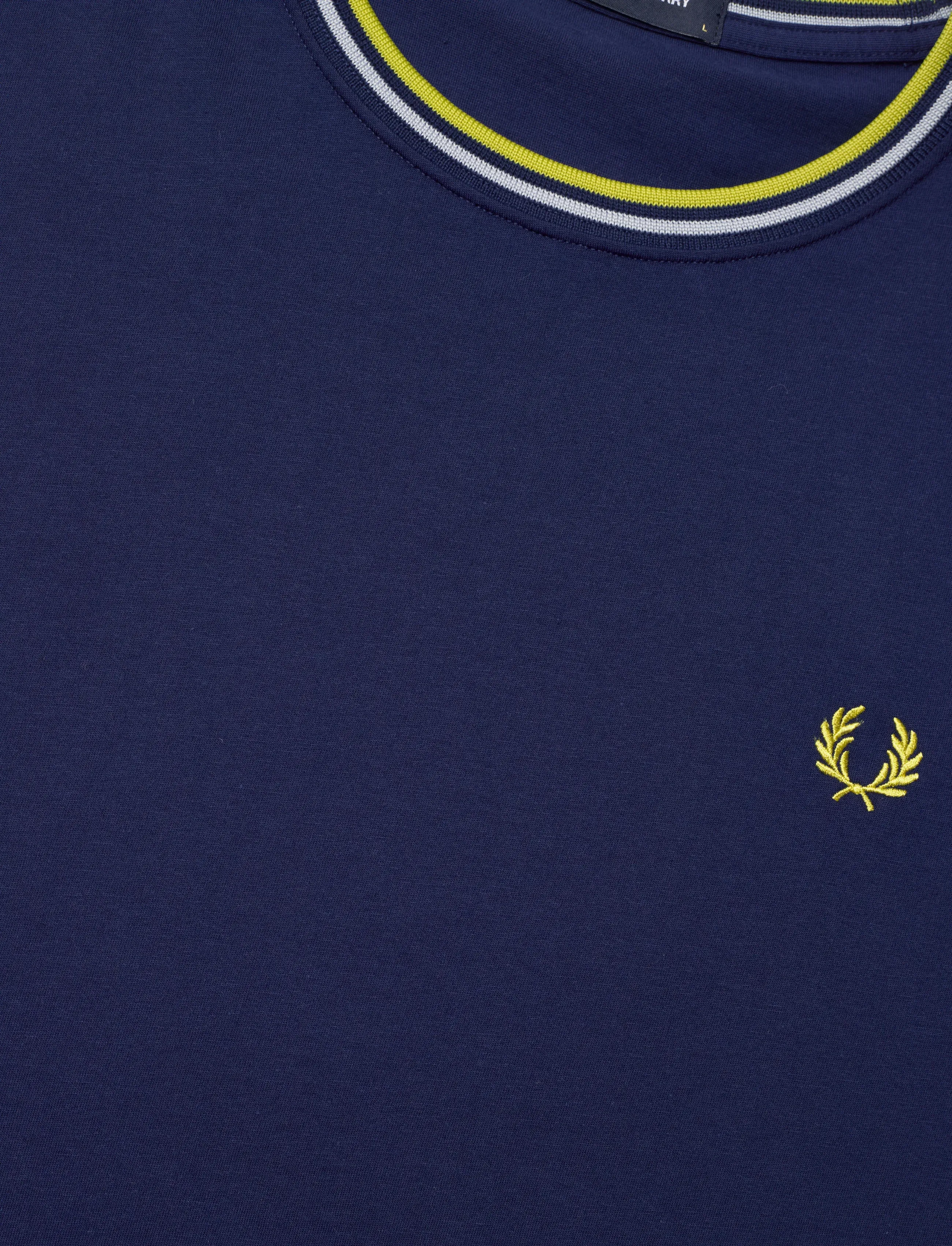 Fred Perry - TWIN TIPPED T-SHIRT - lühikeste varrukatega t-särgid - french navy / dusky blue / cit - 4