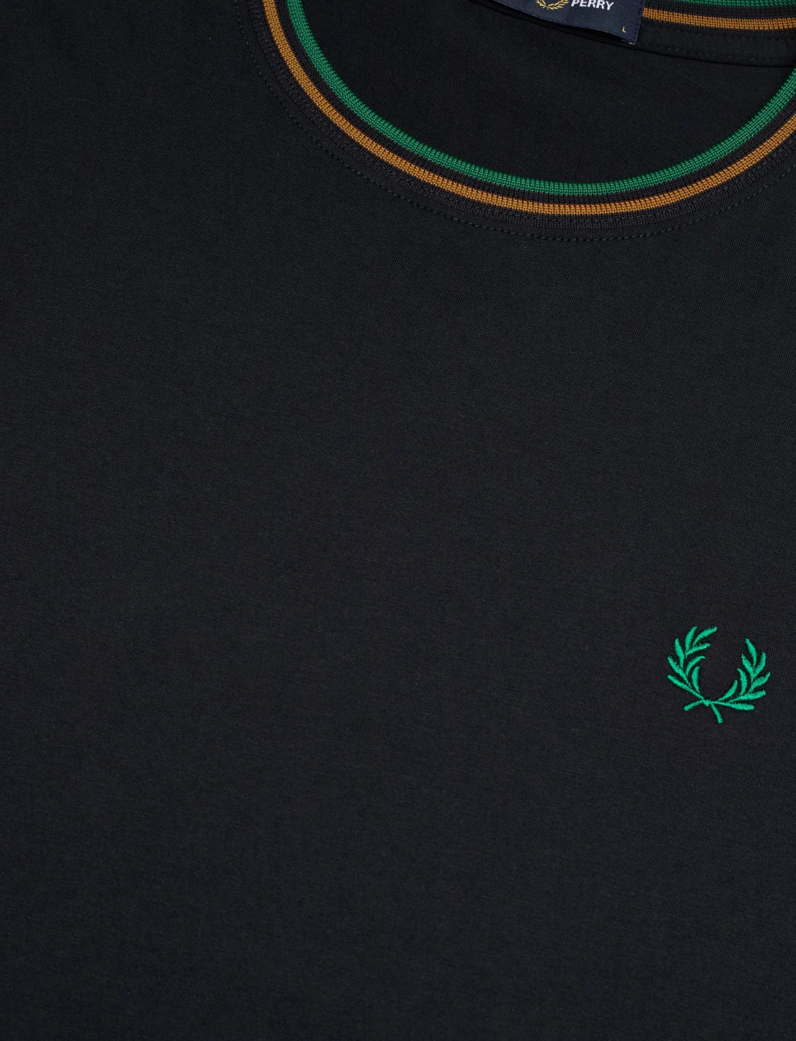 Fred Perry - TWIN TIPPED T-SHIRT - lühikeste varrukatega t-särgid - navy / dark caramel / sport gr - 2