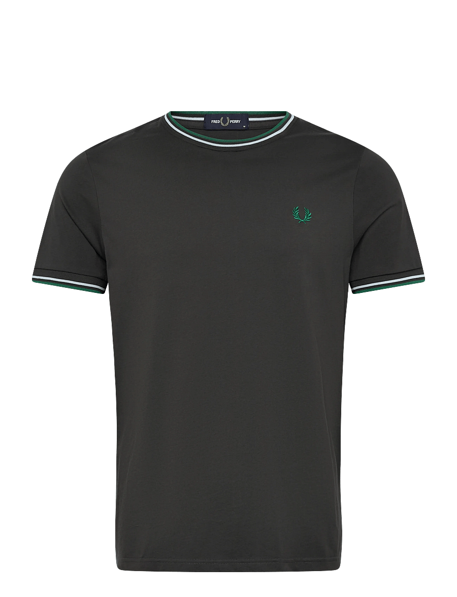 Fred Perry - TWIN TIPPED T-SHIRT - lühikeste varrukatega t-särgid - anchor grey / light ice / spor - 1