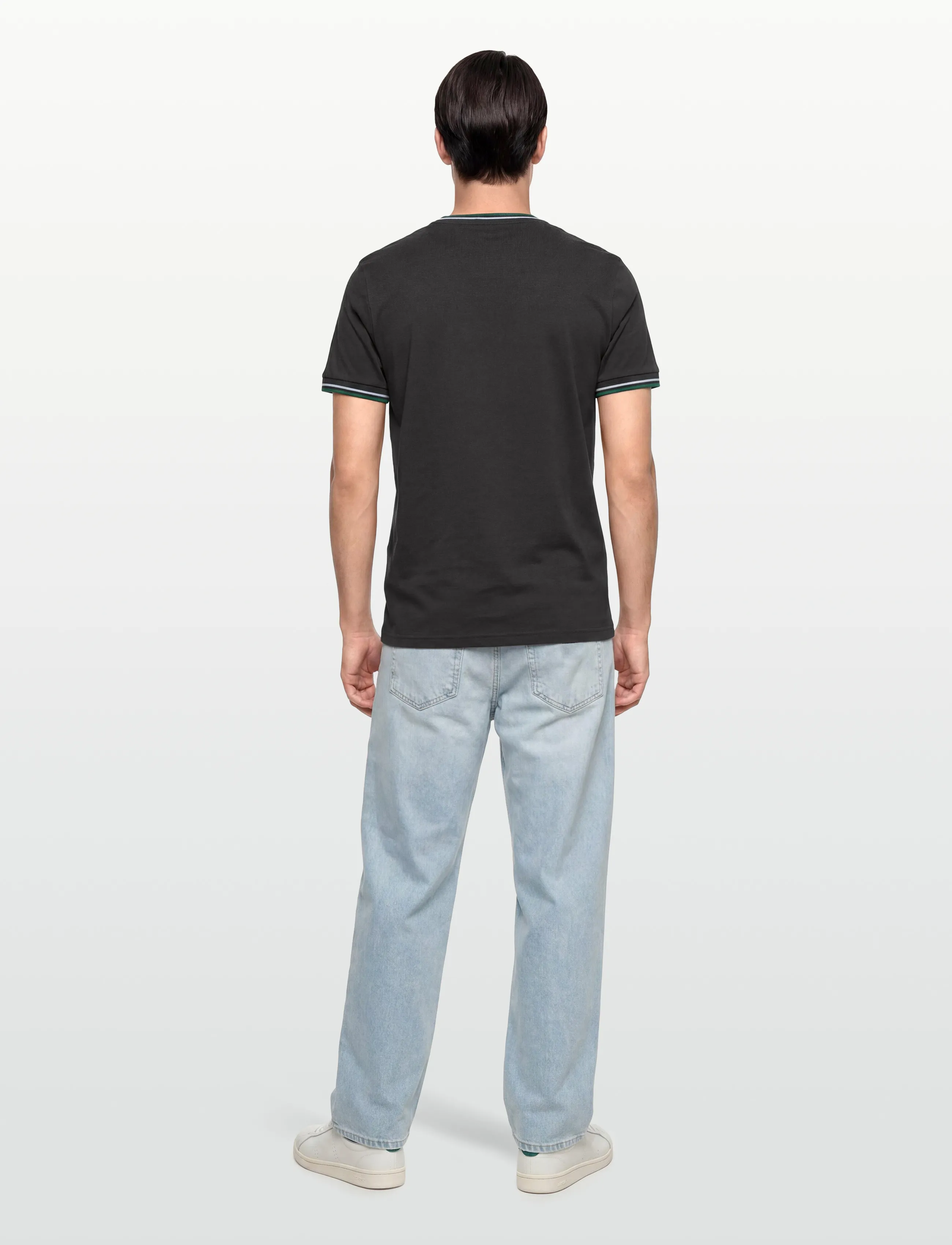 Fred Perry - TWIN TIPPED T-SHIRT - kurzärmelig - anchor grey / light ice / spor - 4