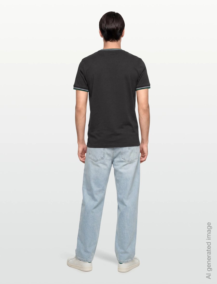 Fred Perry - TWIN TIPPED T-SHIRT - lühikeste varrukatega t-särgid - anchor grey / light ice / spor - 4