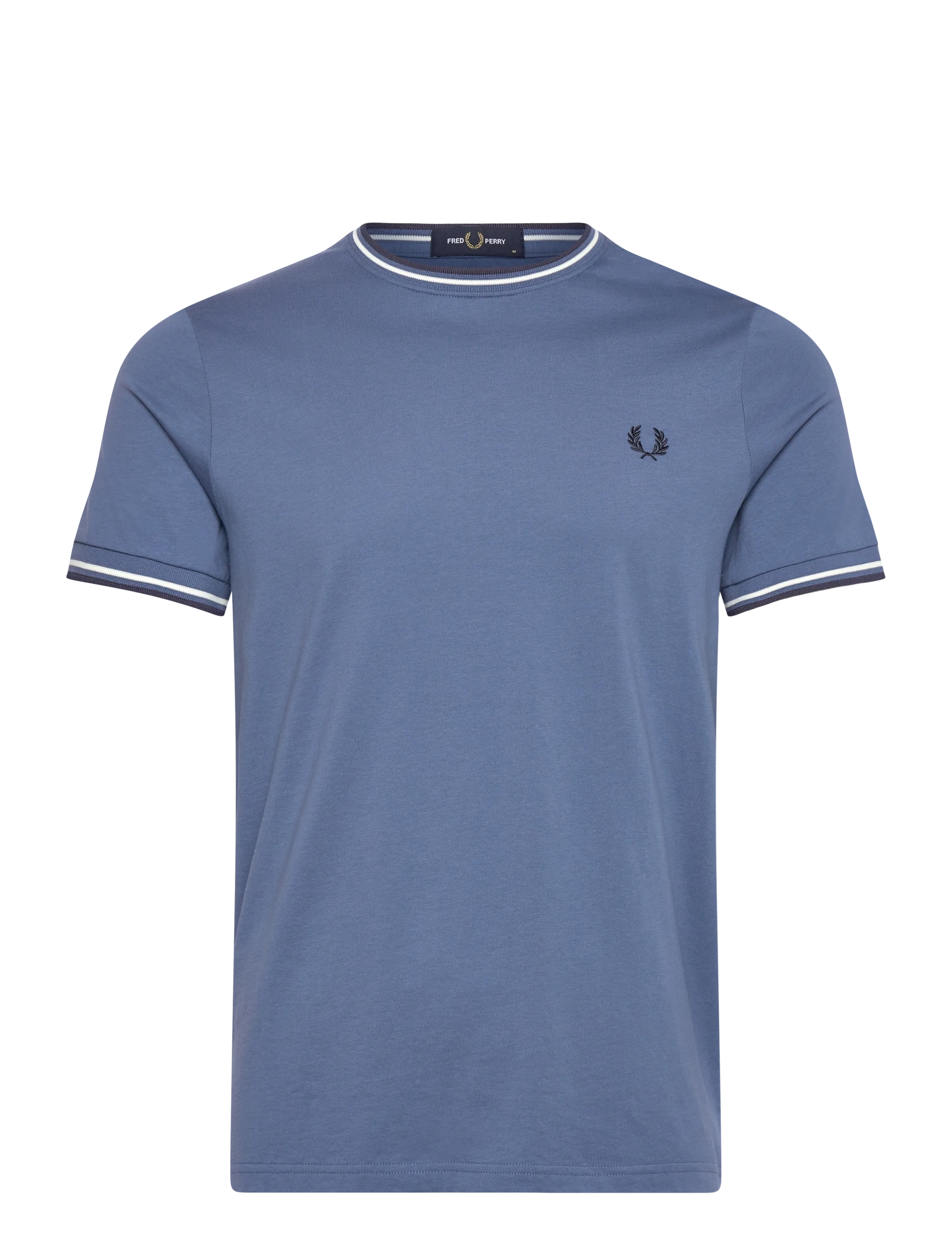 Fred Perry TWIN TIPPED T-SHIRT - T-shirts - ABL/SNWT/TNSBL / blue