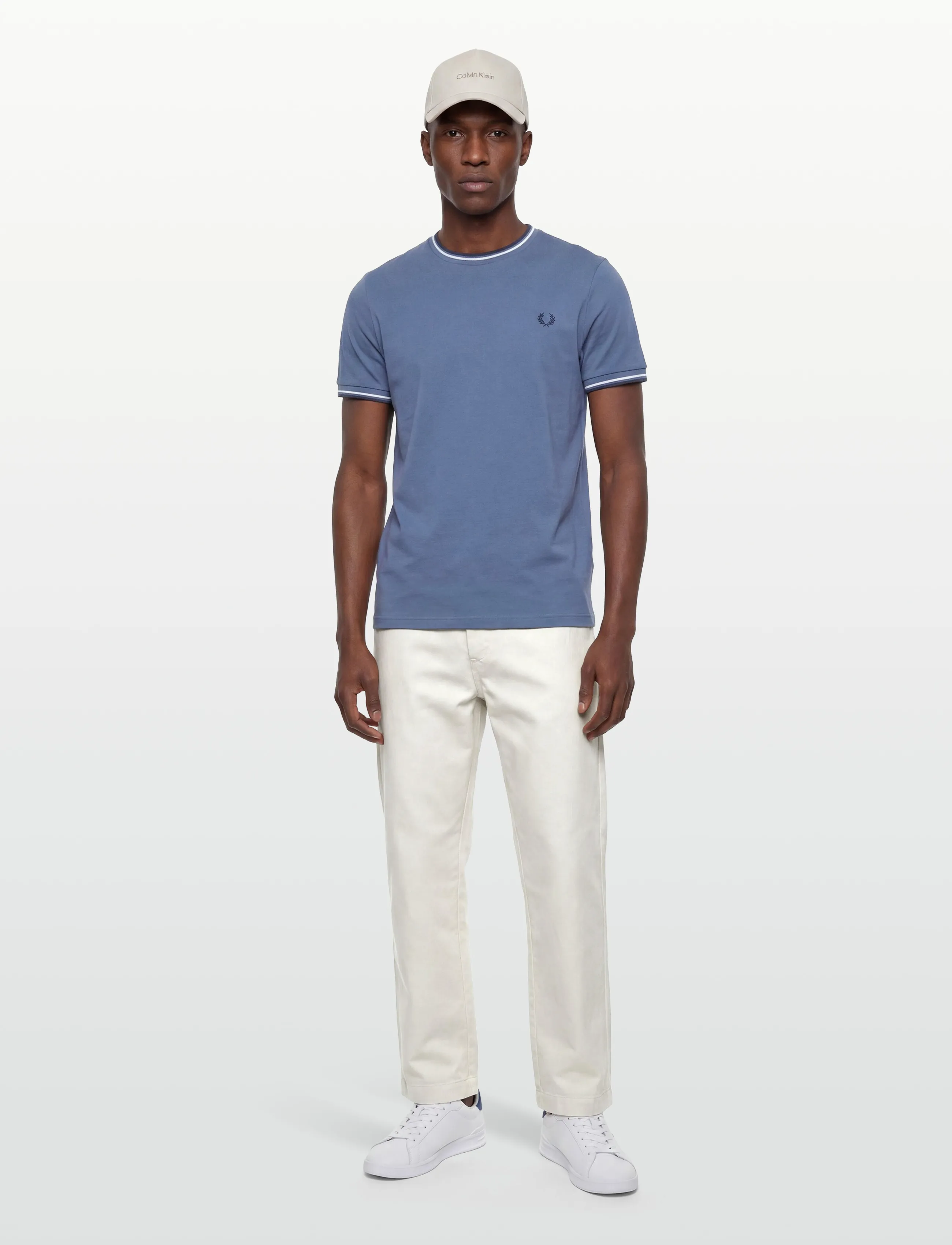 Fred Perry TWIN TIPPED T-SHIRT - Fred Perry - ABL/SNWT/TNSBL / blue
