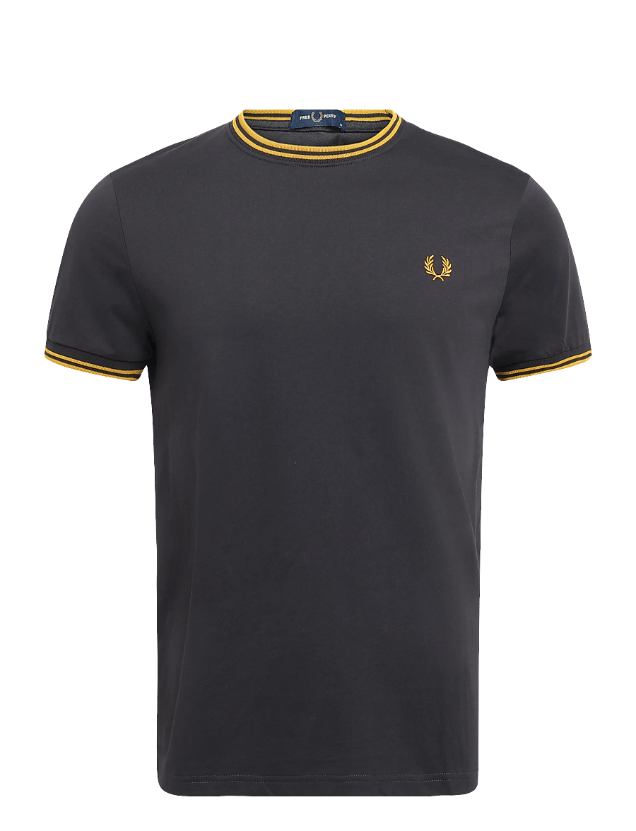 Fred Perry - TWIN TIPPED T-SHIRT - short-sleeved t-shirts - anchorgry/golden - 0