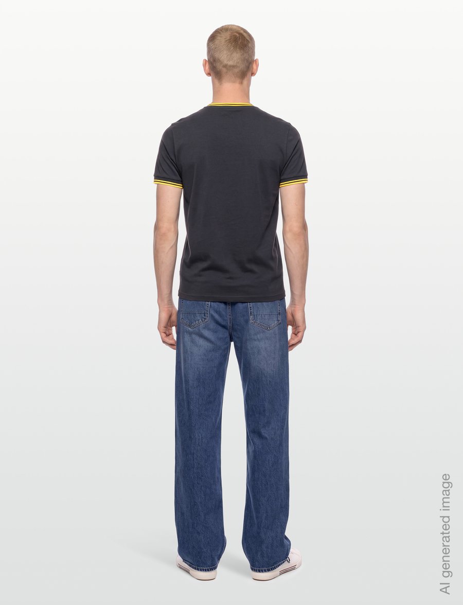 Fred Perry - TWIN TIPPED T-SHIRT - kurzärmelige t-shirts - anchorgry/golden - 4