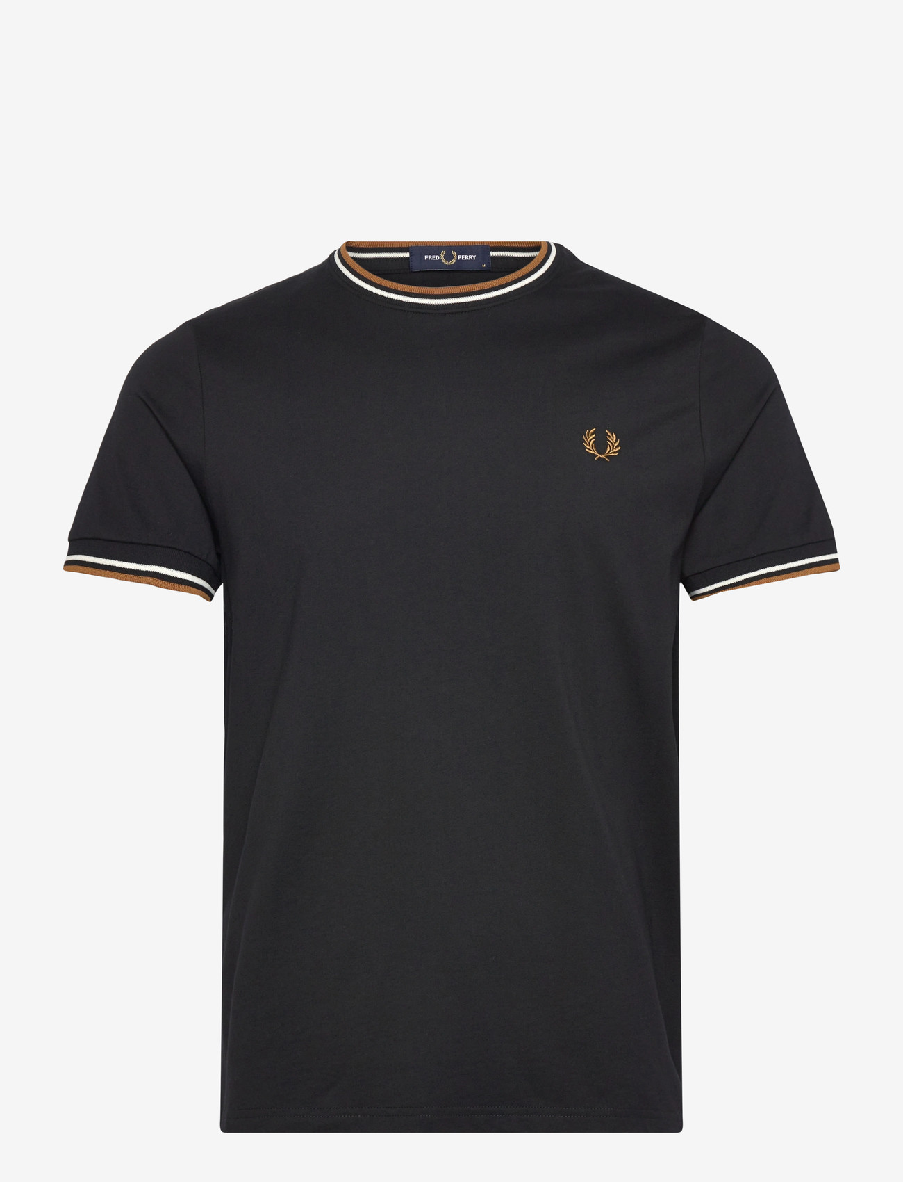 Fred Perry - TWIN TIPPED T-SHIRT - lühikeste varrukatega t-särgid - black - 1