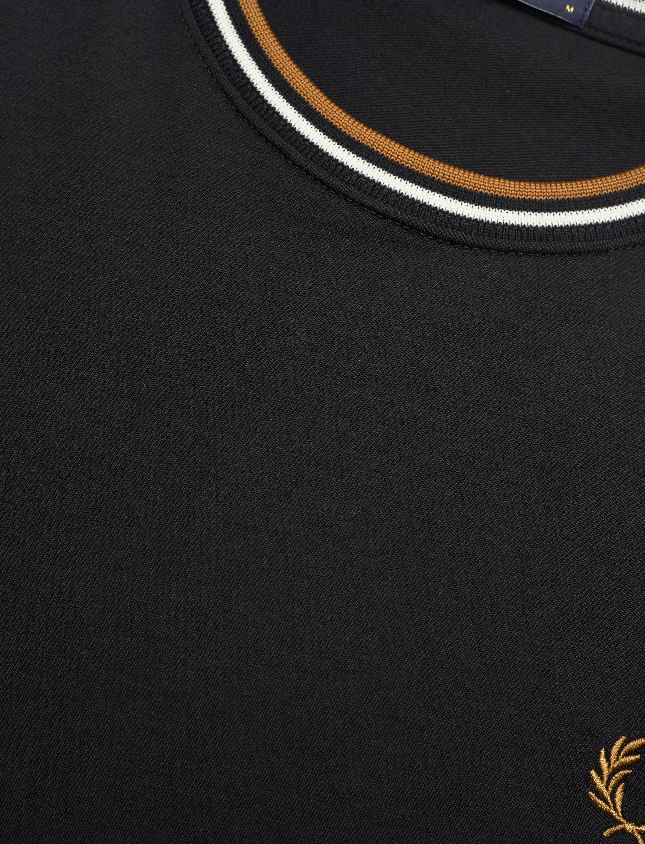 Fred Perry - TWIN TIPPED T-SHIRT - lühikeste varrukatega t-särgid - black - 5