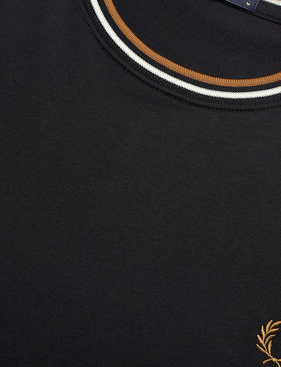 Fred Perry - TWIN TIPPED T-SHIRT - lühikeste varrukatega t-särgid - black - 5