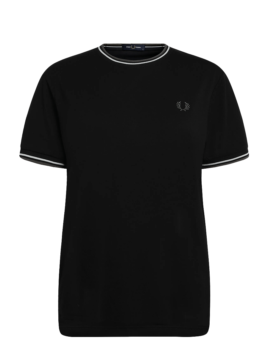 Fred Perry - TWIN TIPPED T-SHIRT - lühikeste varrukatega t-särgid - blk/ecr/lrlwgren - 1