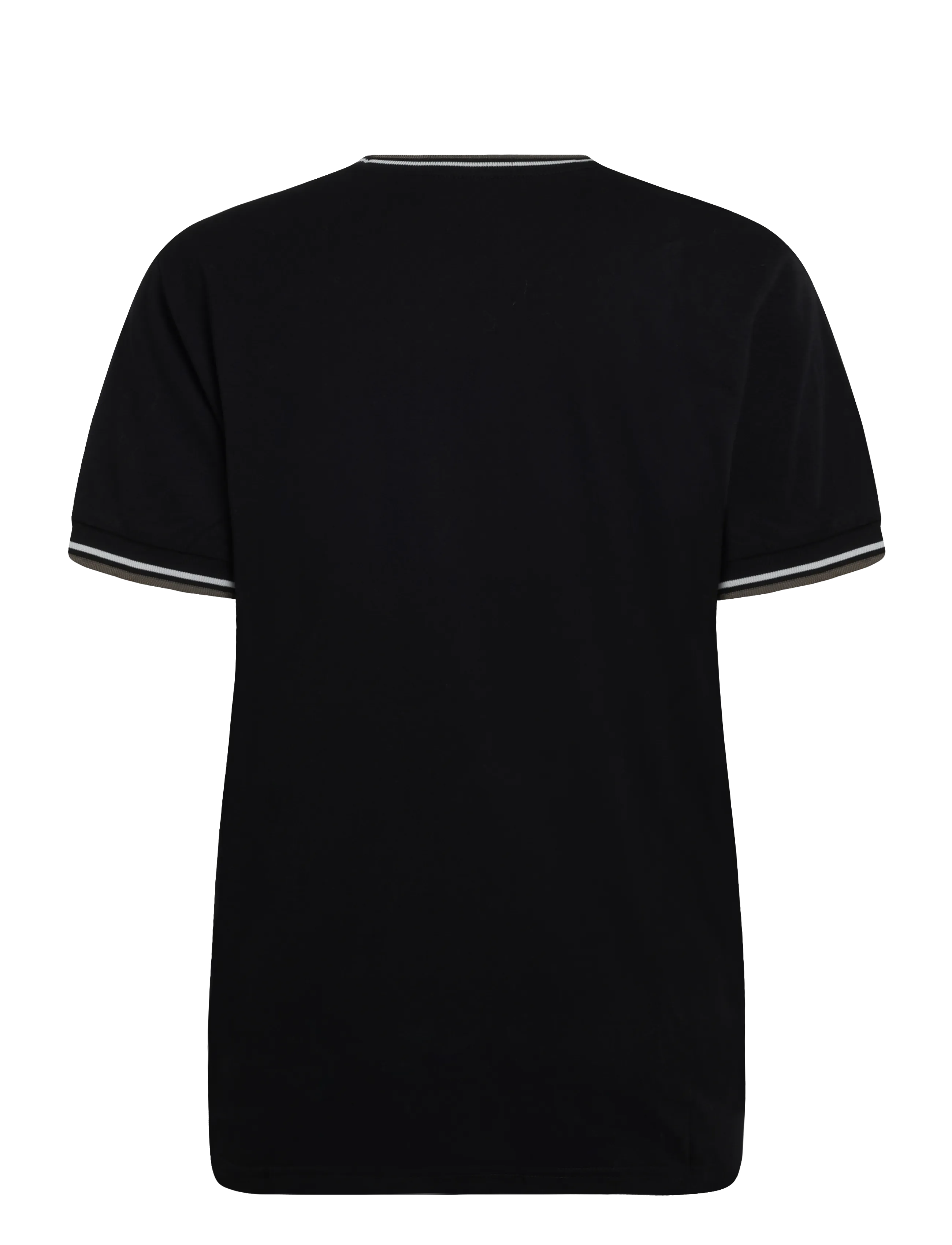 Fred Perry - TWIN TIPPED T-SHIRT - kurzärmelige t-shirts - blk/ecr/lrlwgren - 2