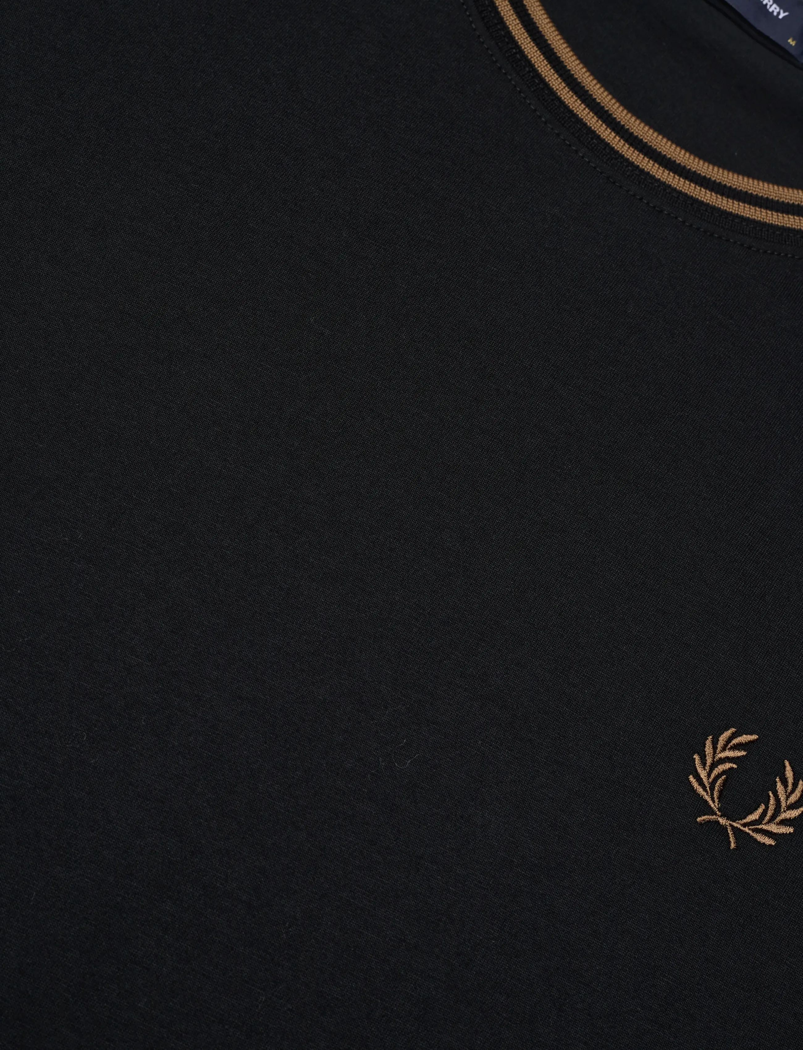 Fred Perry - TWIN TIPPED T-SHIRT - stutterma bolir - blk/shadedston - 2