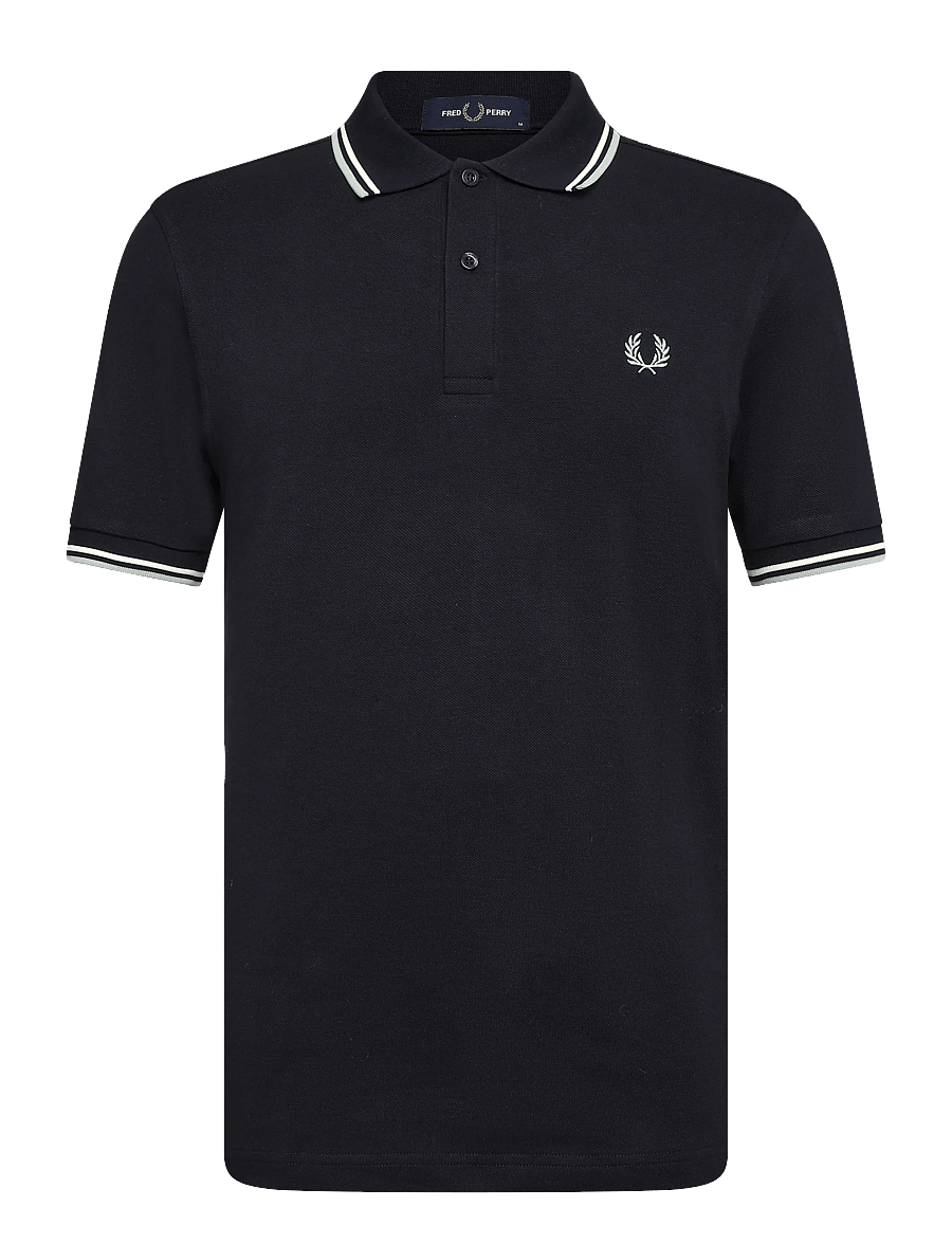 Fred Perry - TWIN TIPPED T-SHIRT - short-sleeved t-shirts - dkaf/ecru/seagrs - 0
